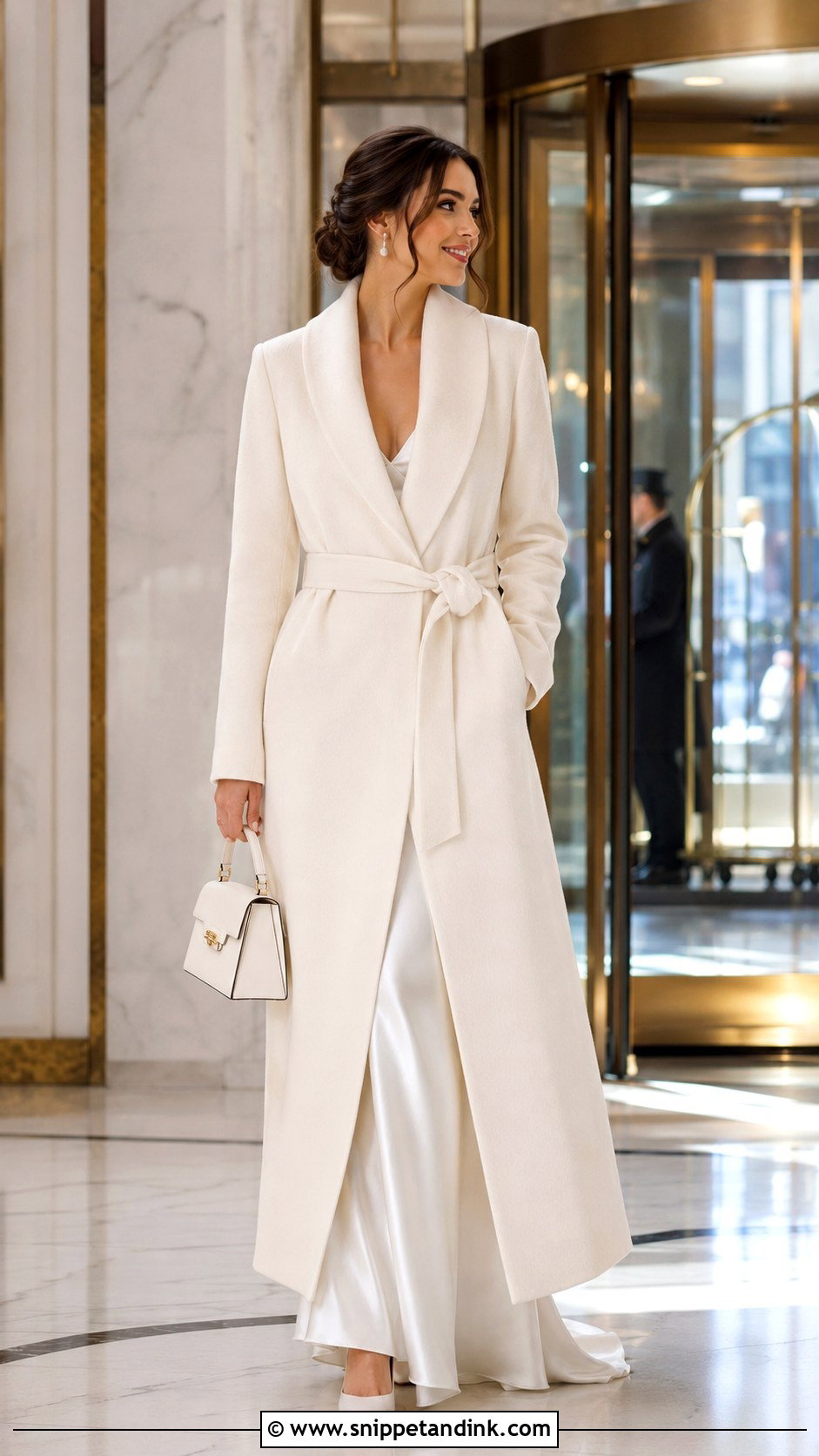 Belted Cashmere Wedding Coat - Snippet and Ink - 20 Winter Wedding Coat Ideas
