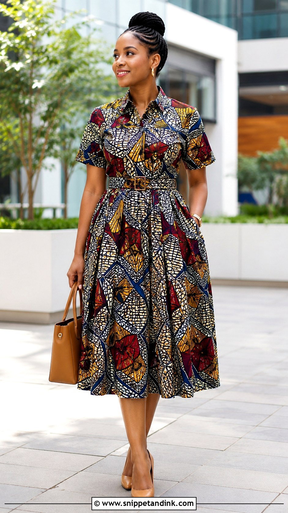 Belted Flay Ankara Gown - Snippet and Ink - 20 Flay Ankara Gown Ideas