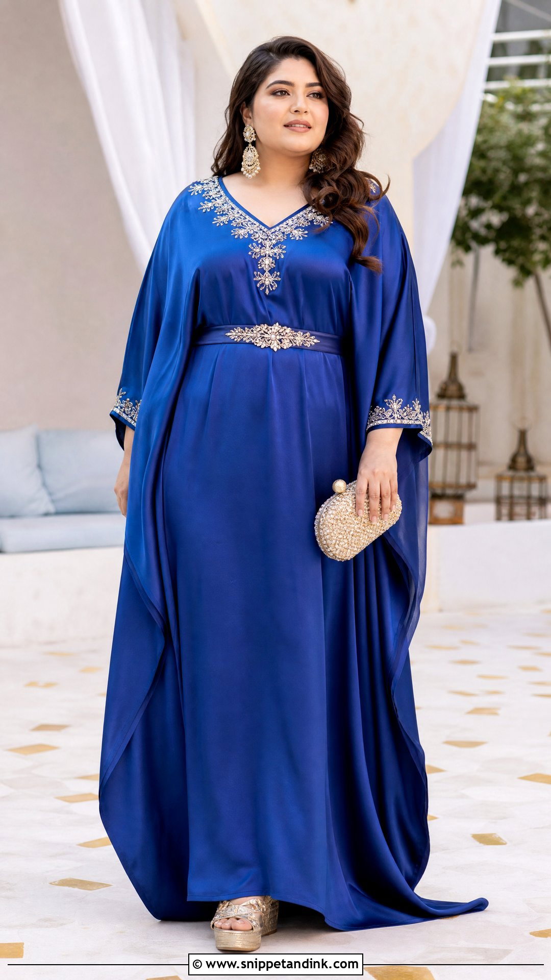 Belted Kaftan Gown Indowestern Wedding Outfit - Snippet and Ink - 25 Indowestern Wedding Outfits