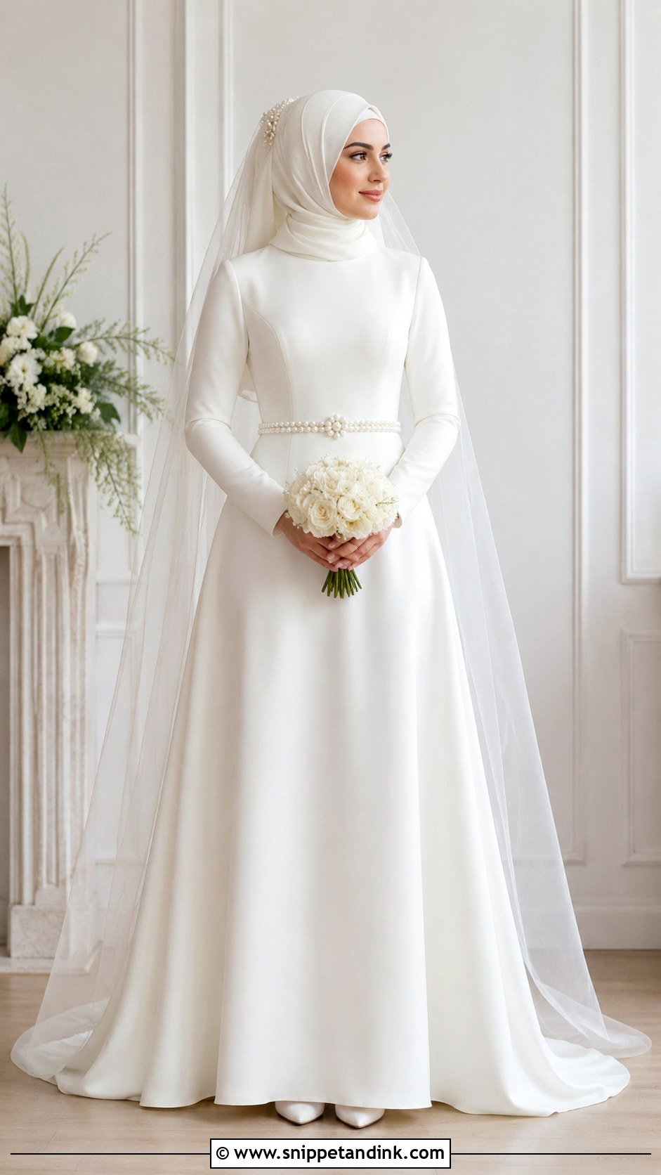 Belted Muslim Wedding Dress - Snippet and Ink - 25 Simple Muslim Wedding Dress Ideas