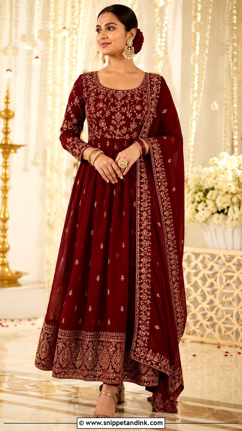 Bengali Anarkali Suit - Snippet and Ink - 25 Bengali Wedding Dress Ideas