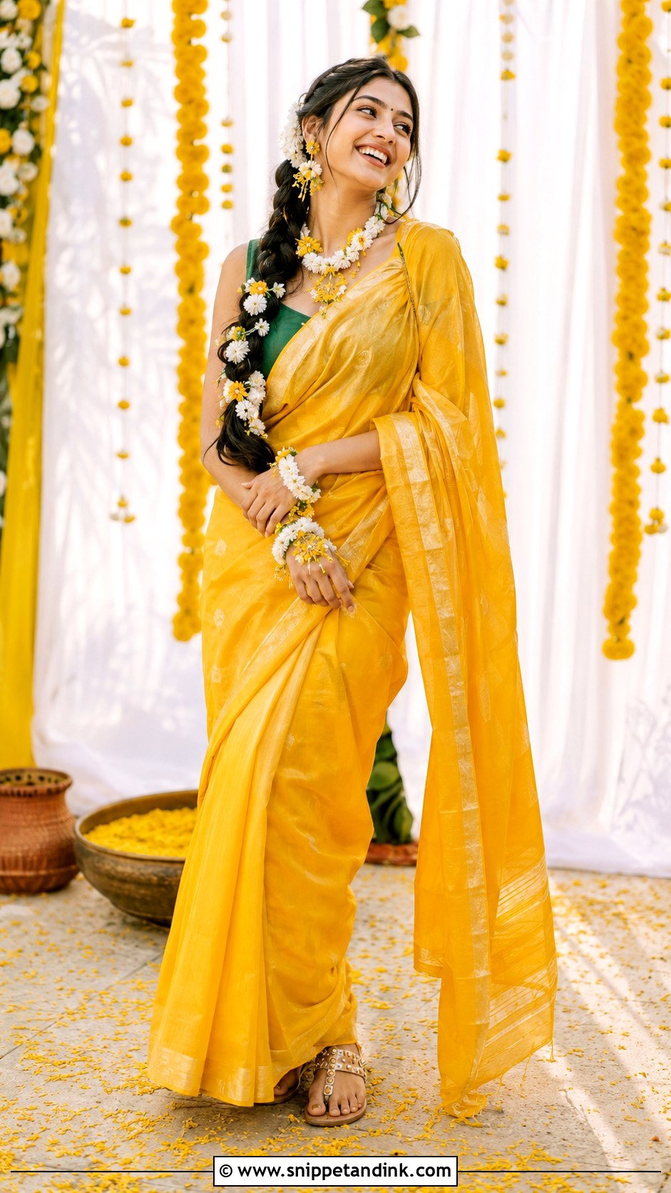Bengali Bride Haldi Look - Snippet and Ink - 20 Bengali Bride Ideas
