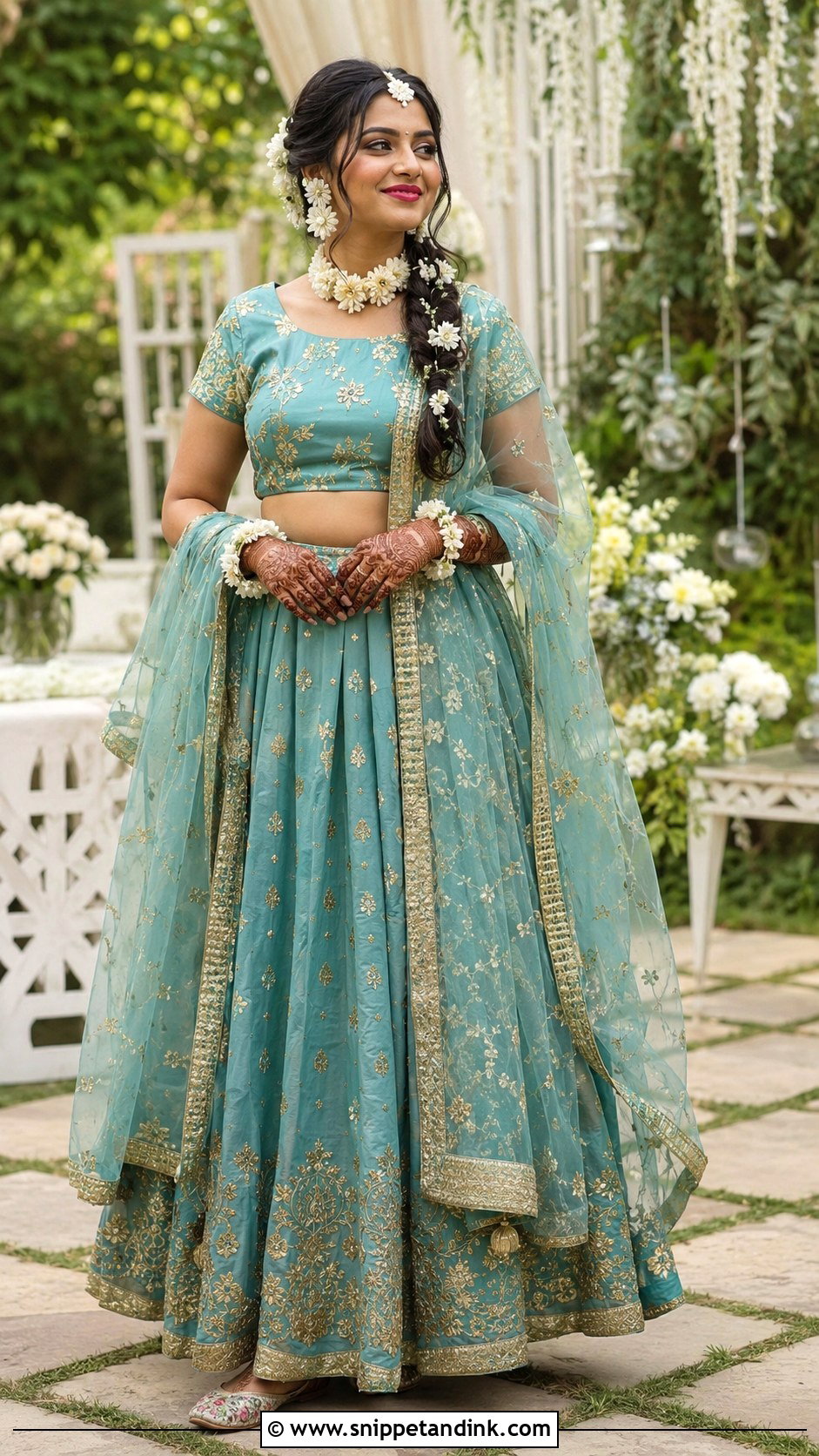 Bengali Bride Mehndi Look - Snippet and Ink - 20 Bengali Bride Ideas