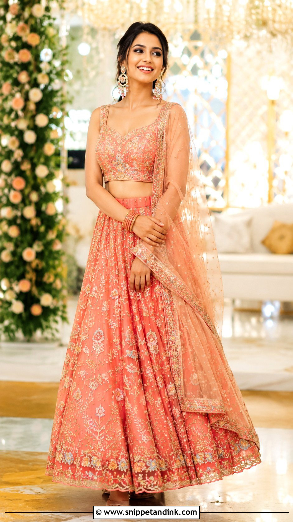 Bengali Bridesmaid Lehenga - Snippet and Ink - 25 Bengali Wedding Dress Ideas