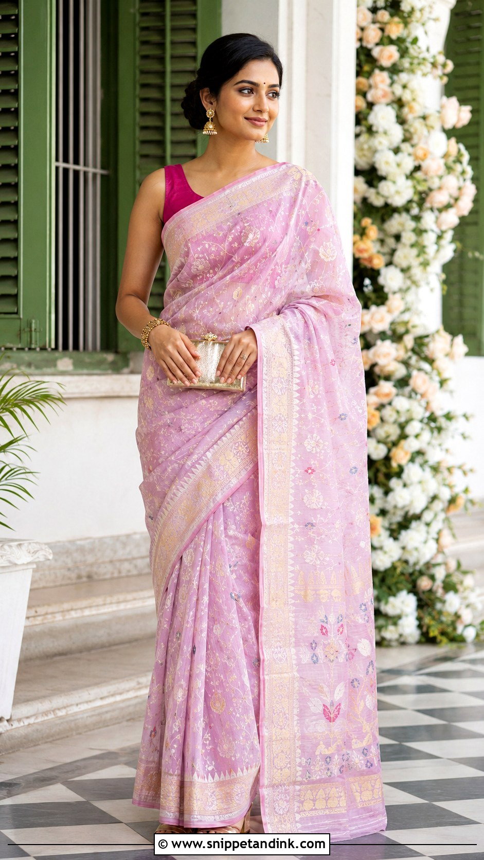 Bengali Jamdani Saree - Snippet and Ink - 25 Bengali Wedding Dress Ideas