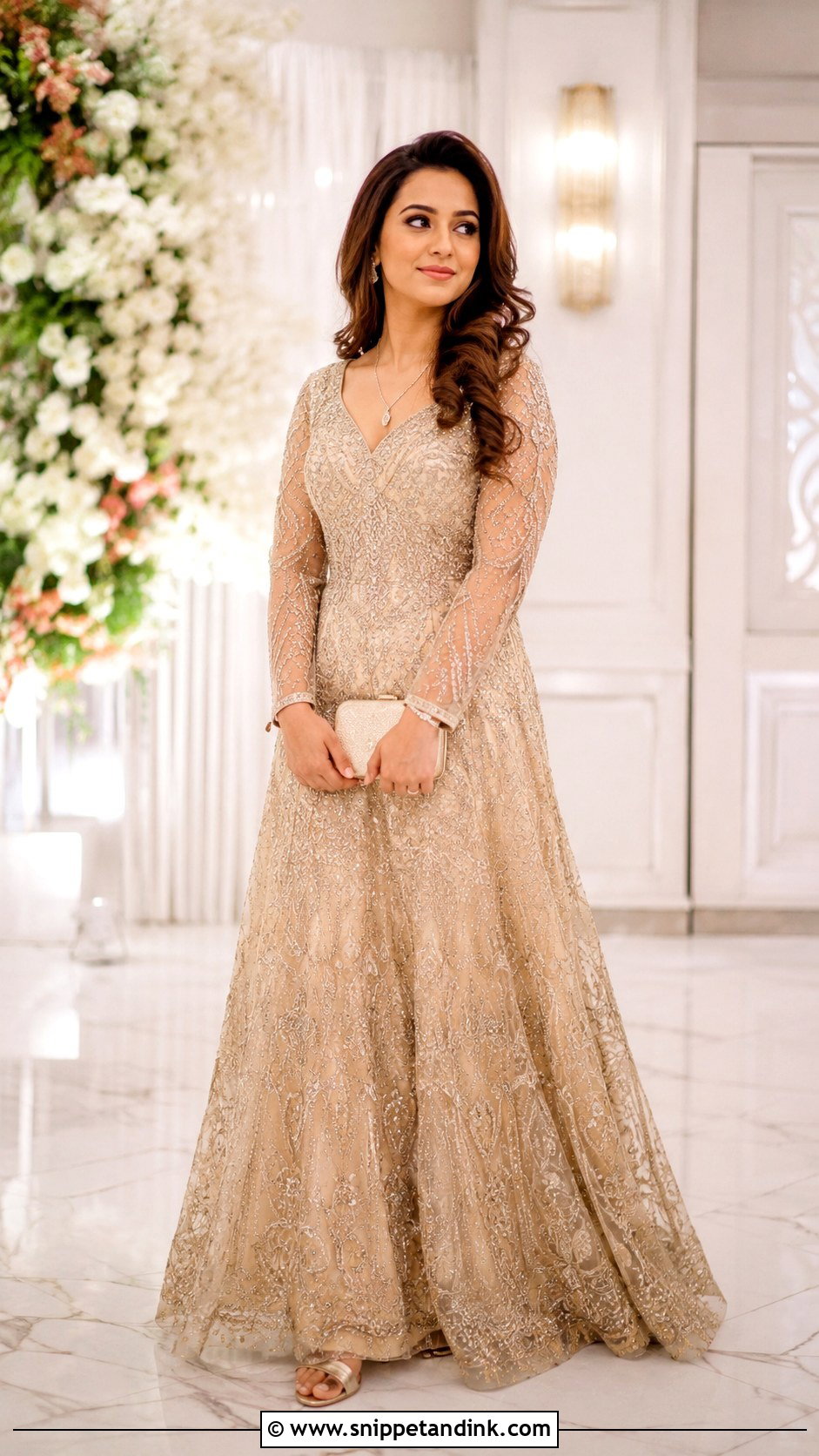 Bengali Reception Gown - Snippet and Ink - 25 Bengali Wedding Dress Ideas