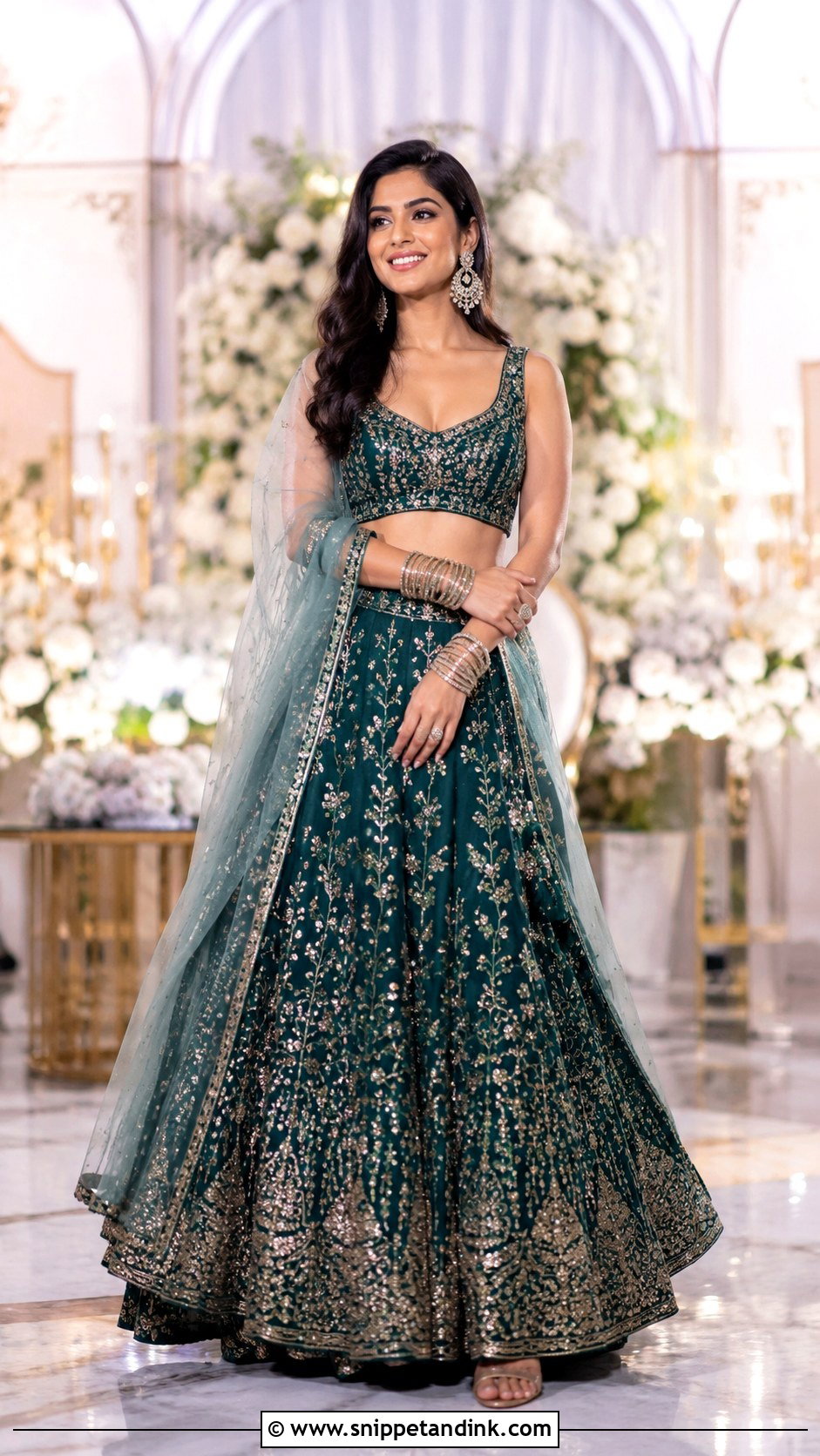 Bengali Reception Lehenga - Snippet and Ink - 25 Bengali Wedding Dress Ideas