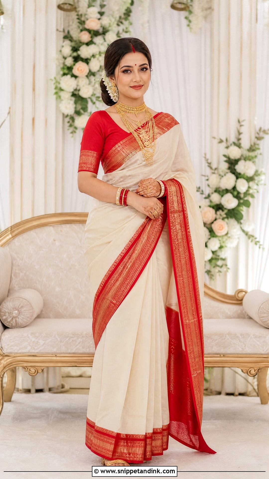 Bengali Saree Wedding Look - Snippet and Ink - 25 Traditional Dress for Wedding Ideas