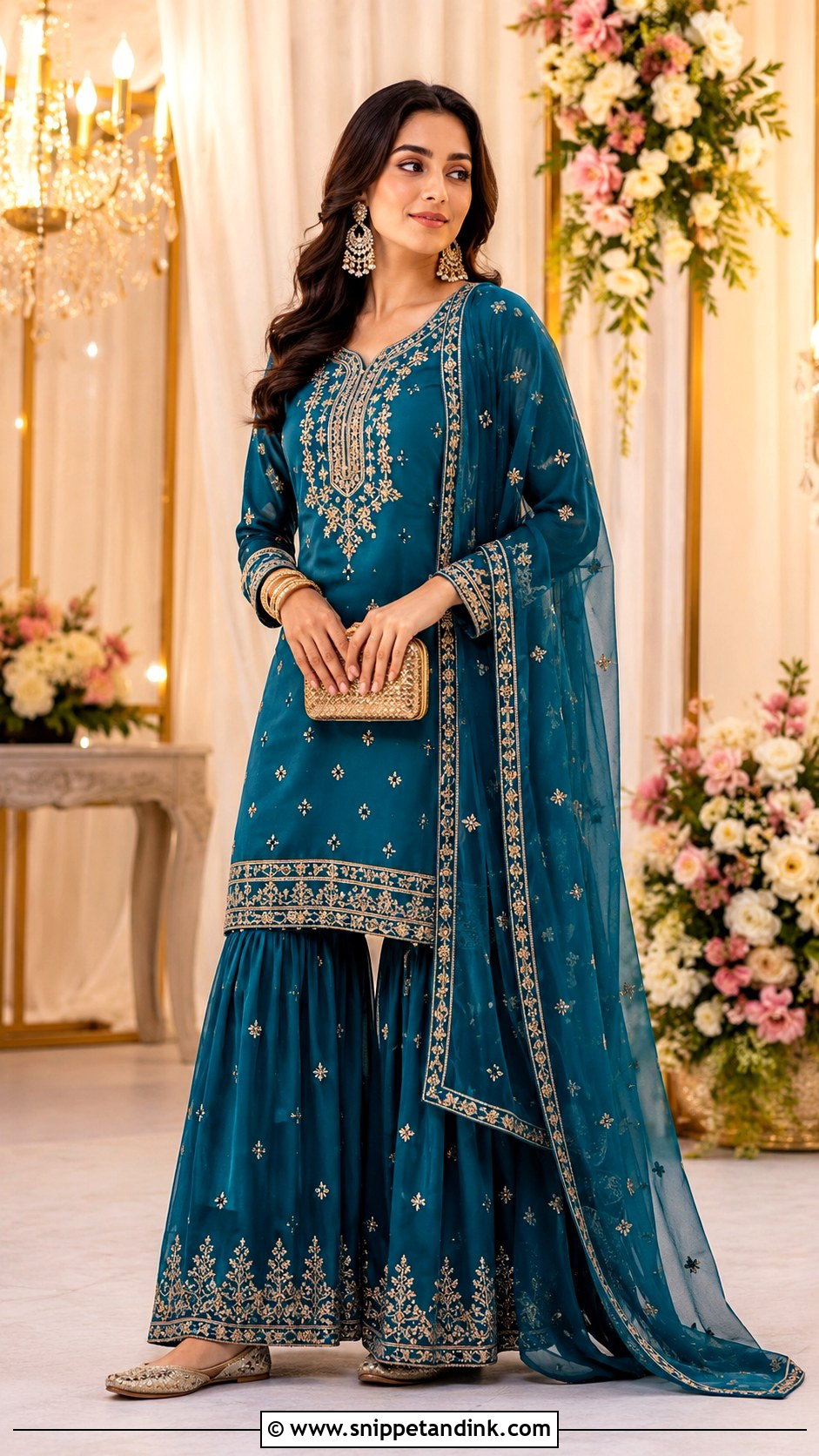 Bengali Sharara Suit - Snippet and Ink - 25 Bengali Wedding Dress Ideas