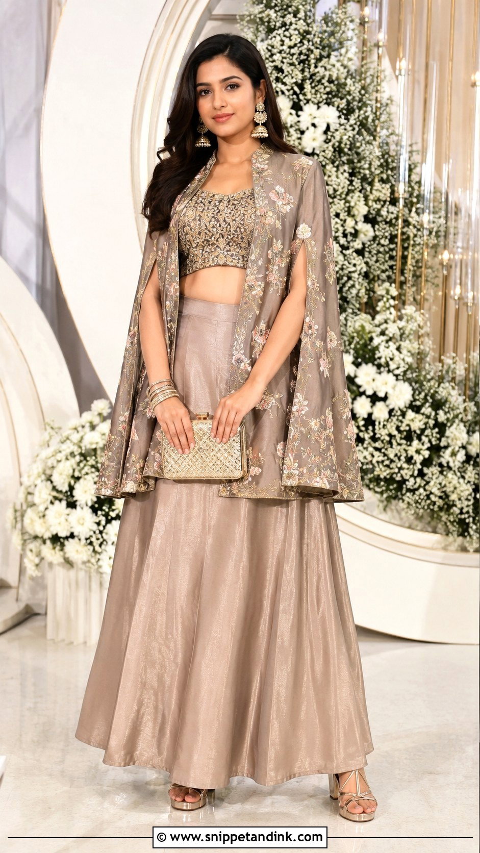 Bengali Wedding Guest Indo Western Outfit - Snippet and Ink - 25 Bengali Wedding Dress Ideas