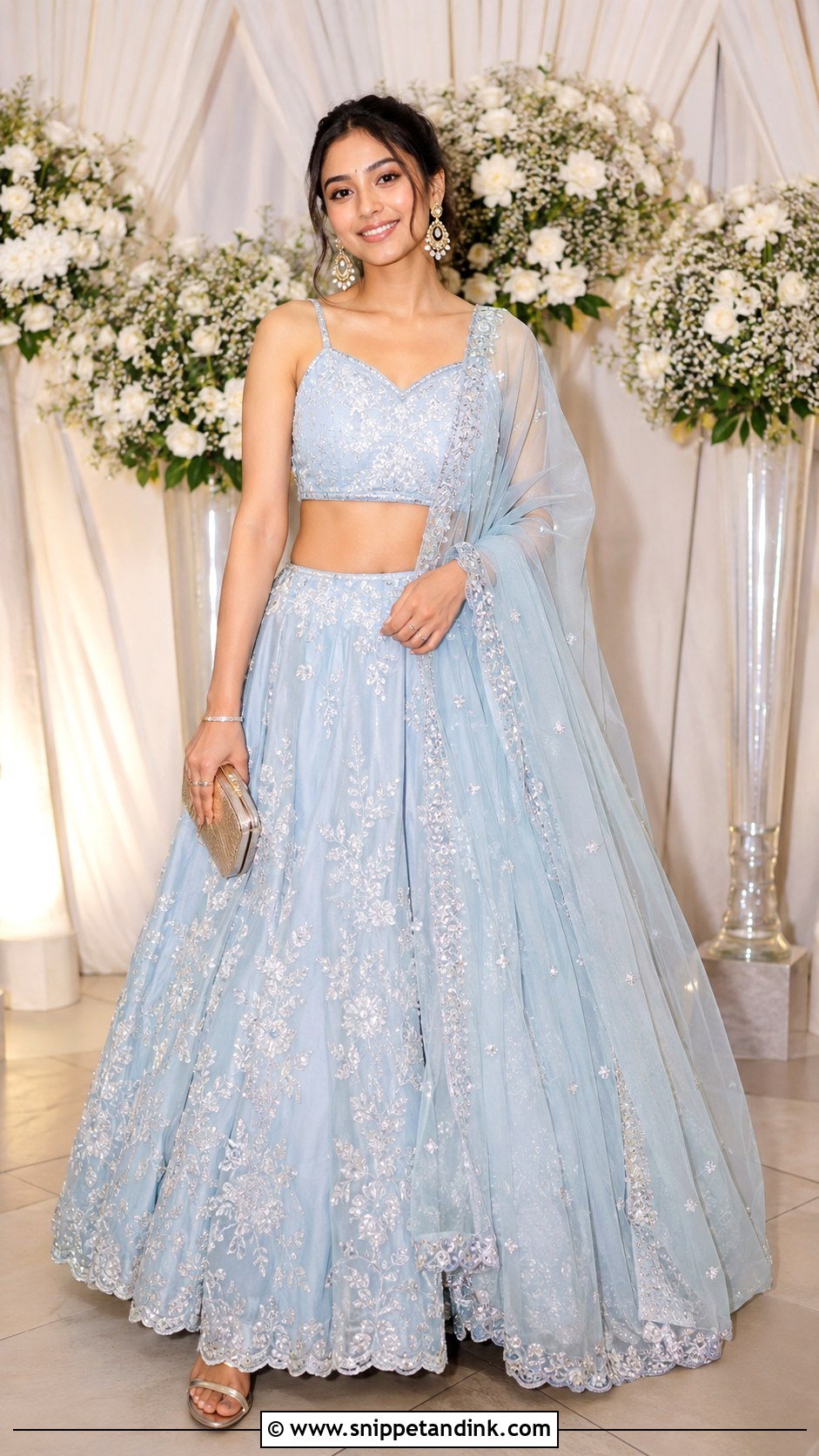 Bengali Wedding Guest Lehenga - Snippet and Ink - 25 Bengali Wedding Dress Ideas