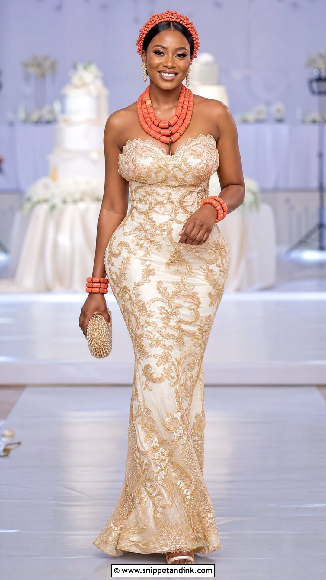Benin Bridal Second Look Outfit - Snippet and Ink - 25 Benin Traditional Wedding Attire Ideas