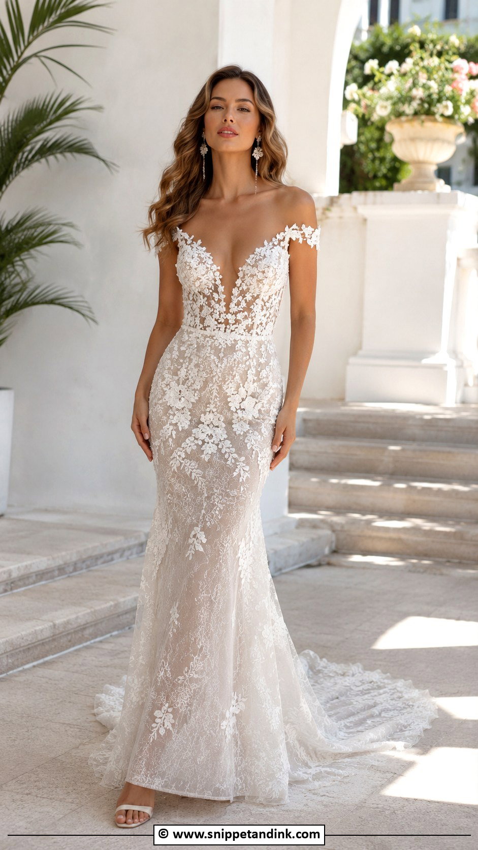 Berta Deep V Wedding Dress - Snippet and Ink - 25 Berta Wedding Dress Ideas