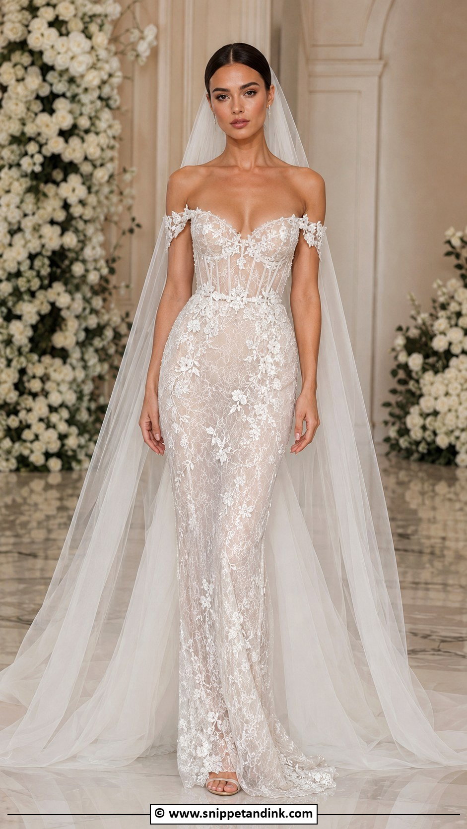 Berta Sheer Bodice Wedding Dress - Snippet and Ink - 25 Berta Wedding Dress Ideas