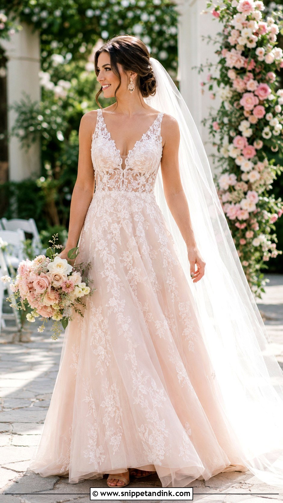 Bespoke Blush Wedding Dress - Snippet and Ink - 20 Bespoke Wedding Dress Ideas