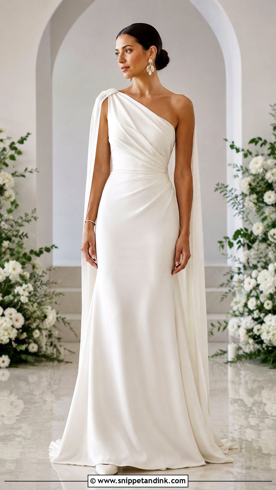 Bespoke One Shoulder Wedding Dress - Snippet and Ink - 20 Bespoke Wedding Dress Ideas