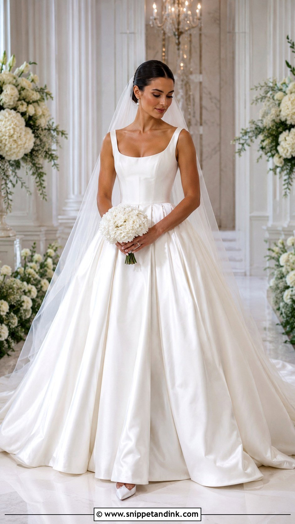 Bespoke Silk Satin Ball Gown Wedding Dress - Snippet and Ink - 20 Bespoke Wedding Dress Ideas