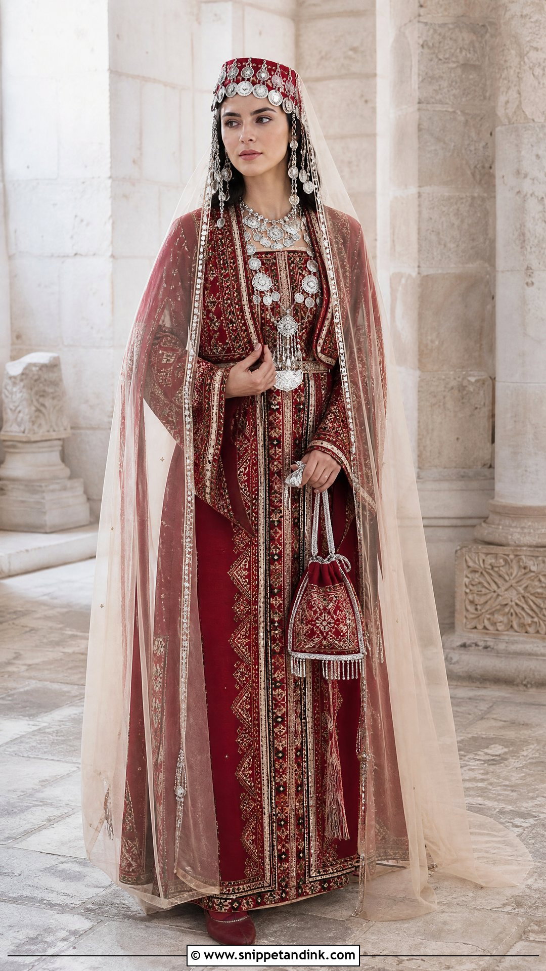 Bethlehem Thob Al Malak Wedding Dress - Snippet and Ink - 20 Traditional Arabic Wedding Dress Ideas