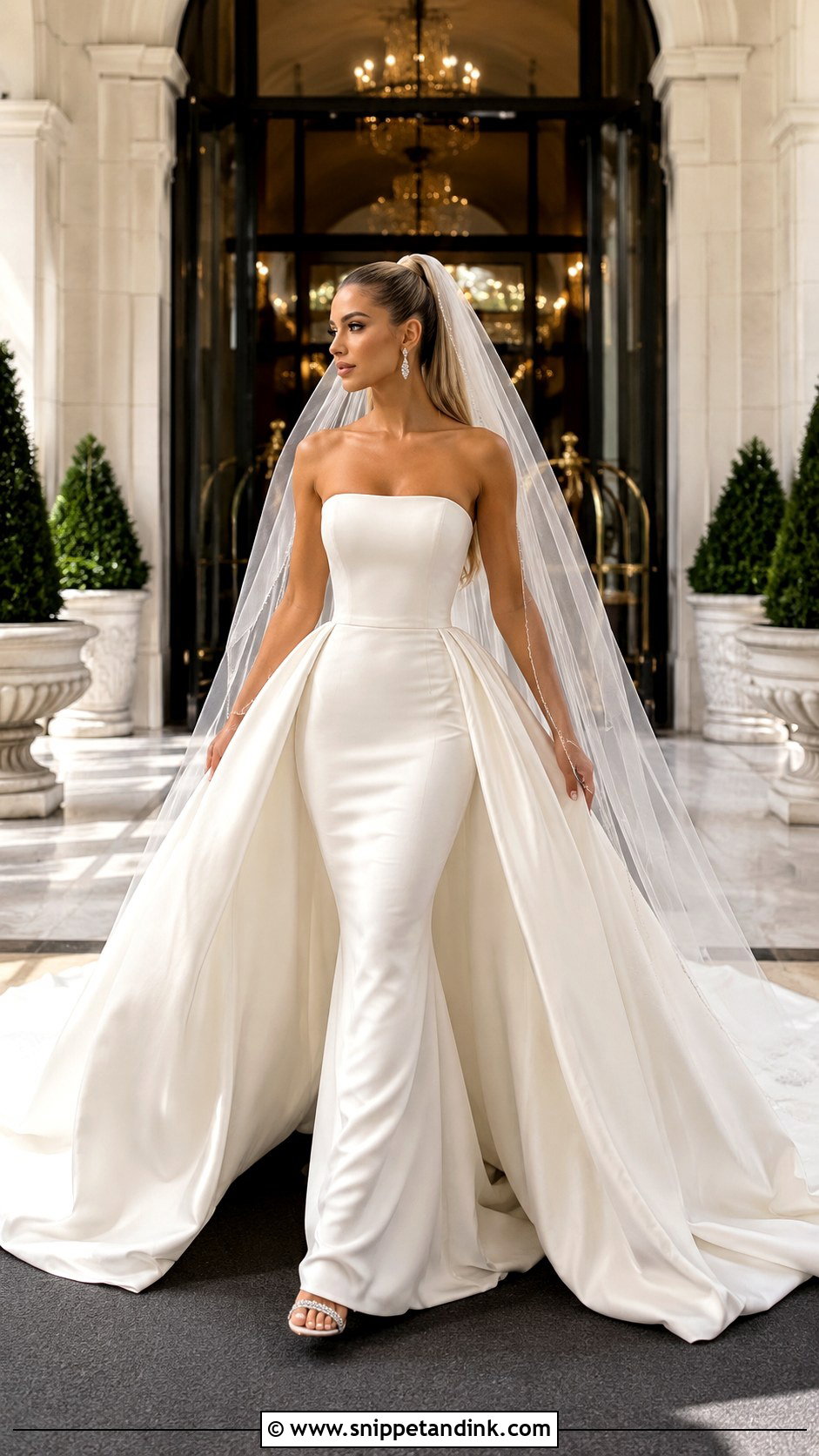 Beyonce Detachable Overskirt Wedding Dress - Snippet and Ink - 20 Beyonce Wedding Dress Ideas