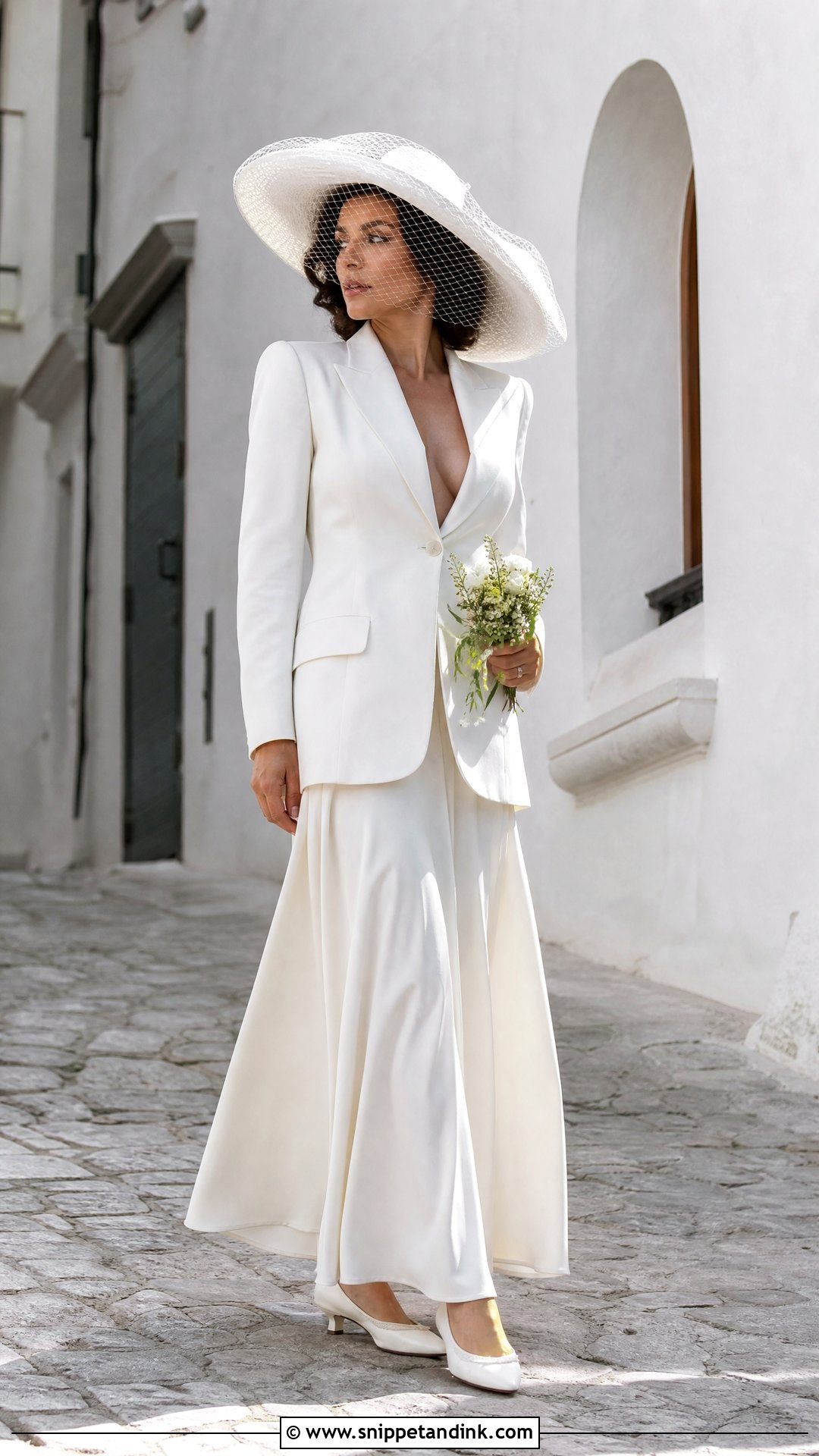 Bianca Jagger Wedding Suit - Snippet and Ink - 25 Famous Wedding Dresses