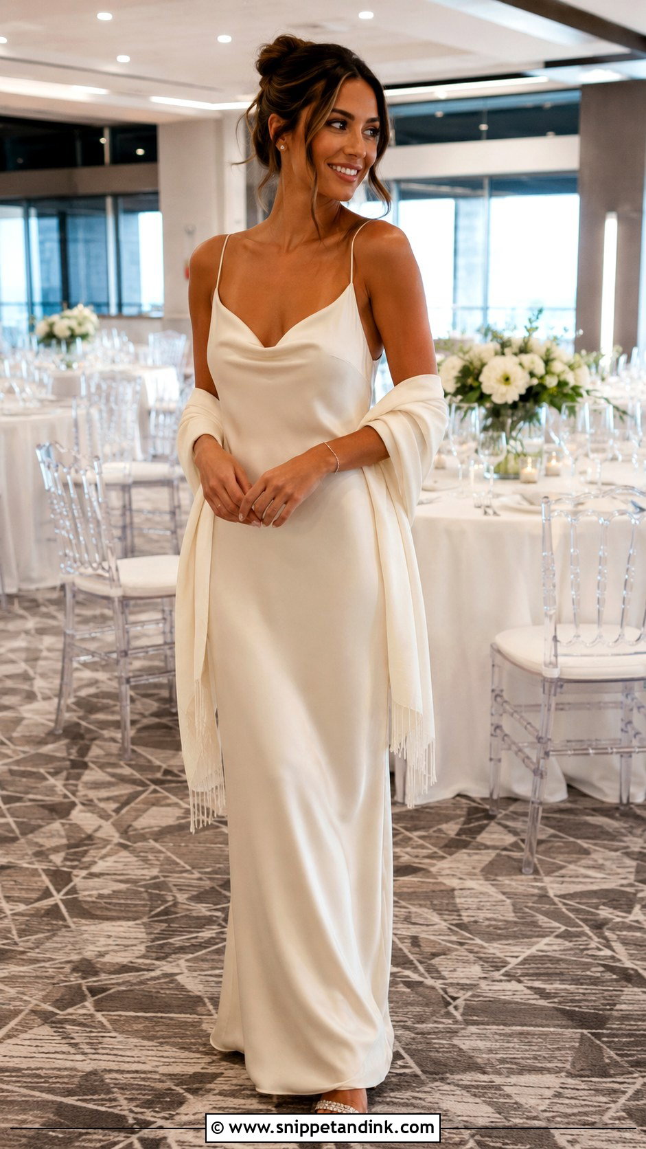 Bias Cut Bridal Slip Dress - Snippet and Ink - 20 Hailey Beiber Wedding Dress Ideas
