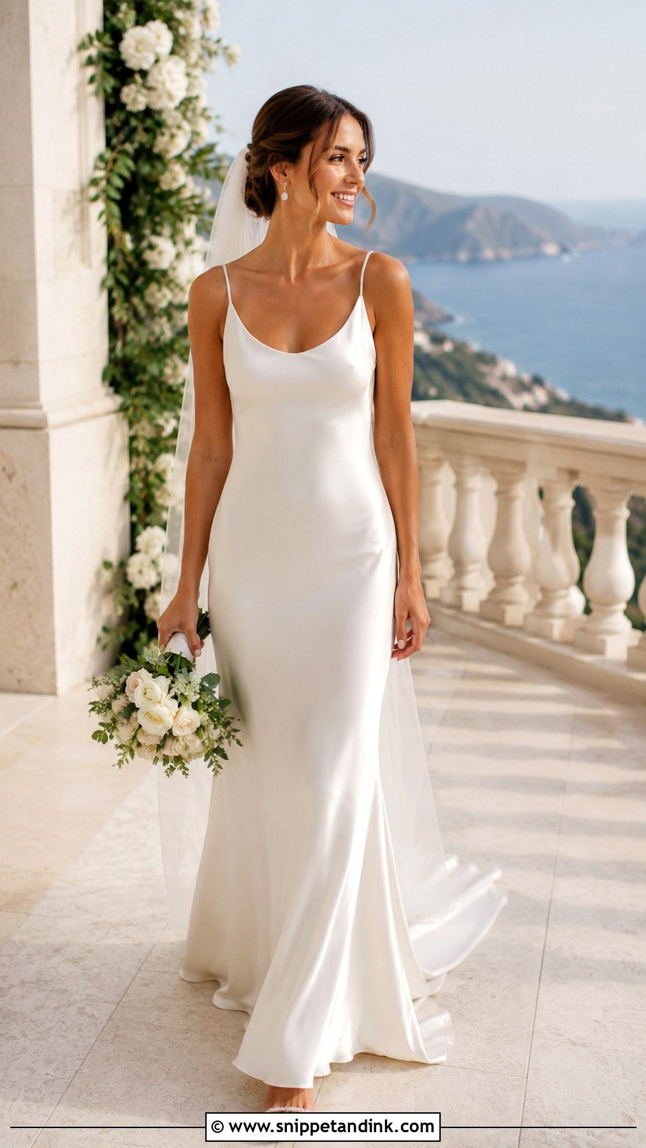 Bias Cut Silk Wedding Dress - Snippet and Ink - 20 Minimal Wedding Dresses