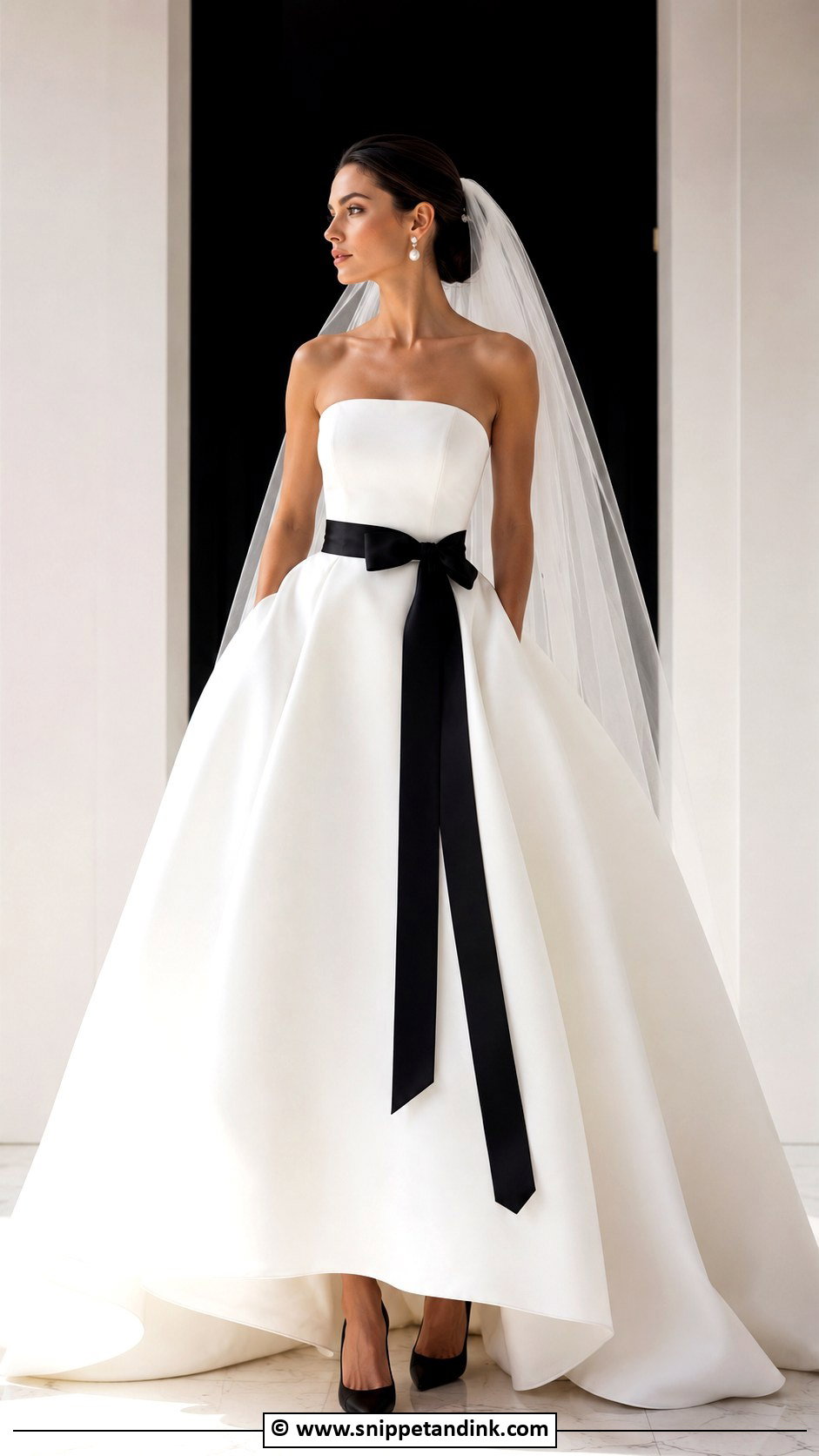 Big Black And White Wedding Dress - Snippet and Ink - 30 Big Wedding Dresses