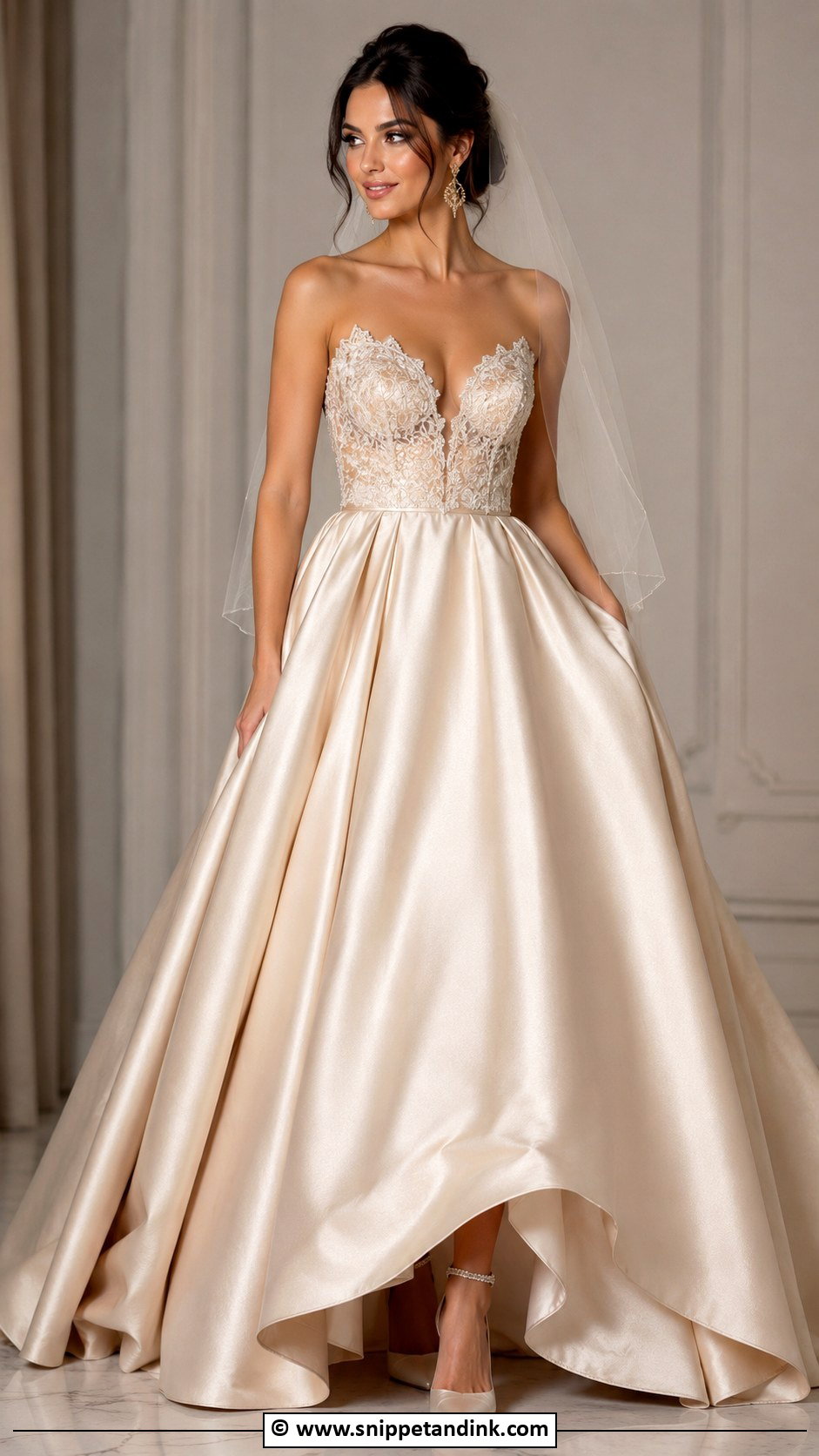 Big Champagne Wedding Dress - Snippet and Ink - 30 Big Wedding Dresses
