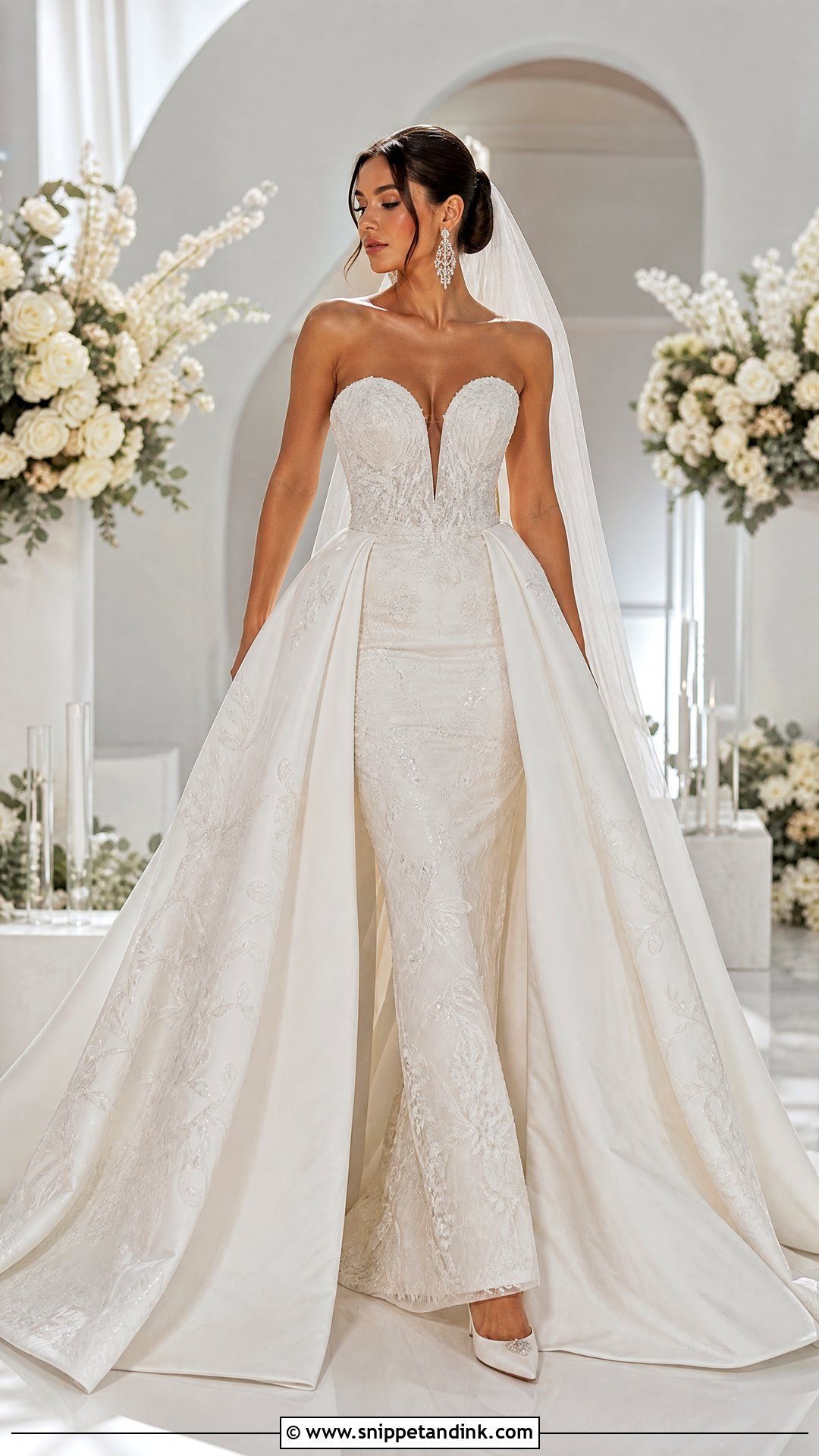 Big Detachable Overskirt Wedding Dress - Snippet and Ink - 25 Big Wedding Dress Ideas