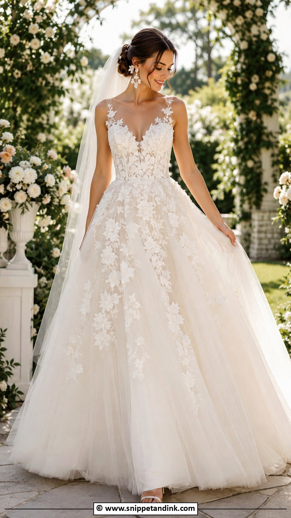 Big Floral Wedding Dress - Snippet and Ink - 30 Big Wedding Dresses