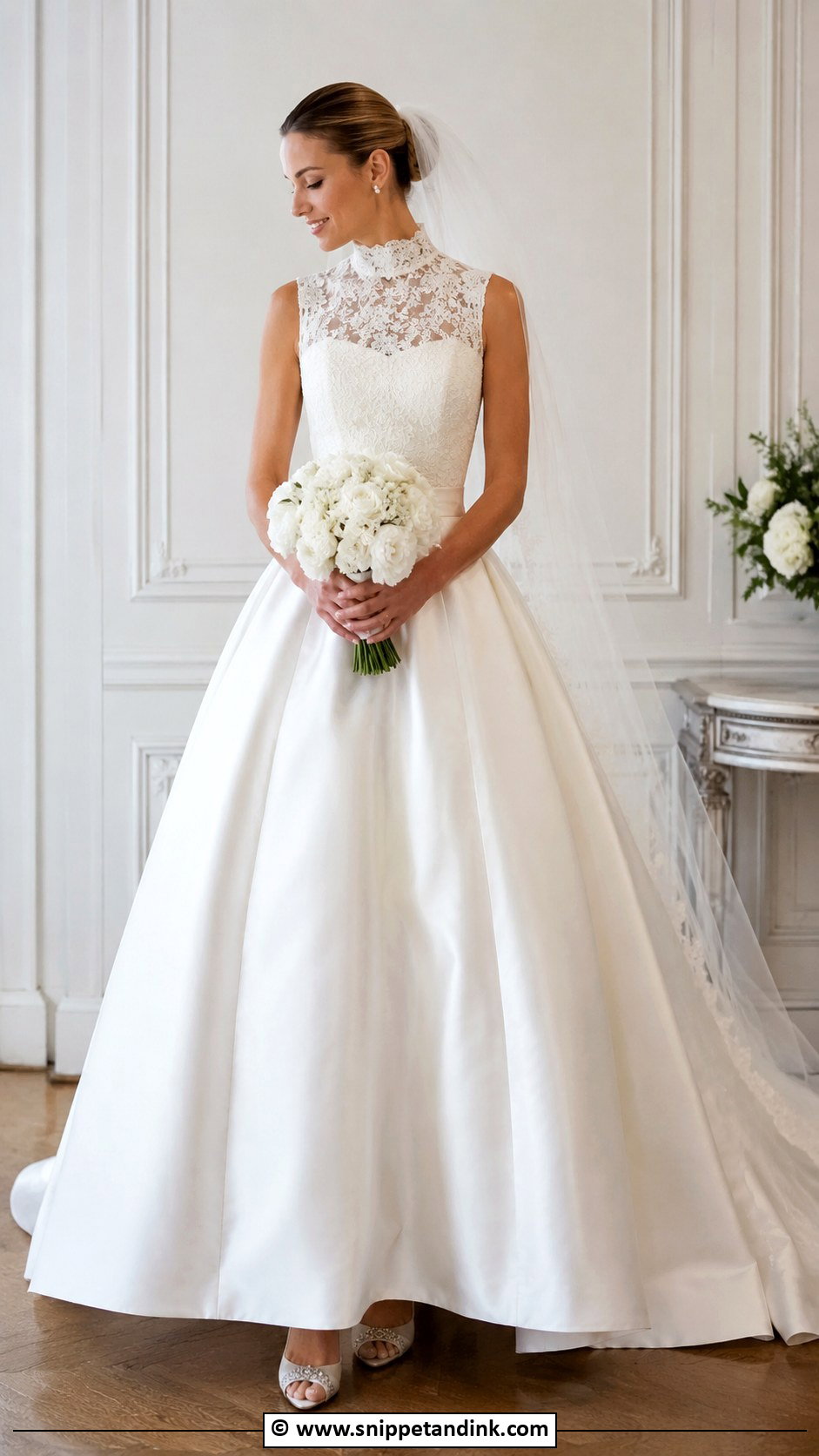 Big High Neck Wedding Dress - Snippet and Ink - 30 Big Wedding Dresses