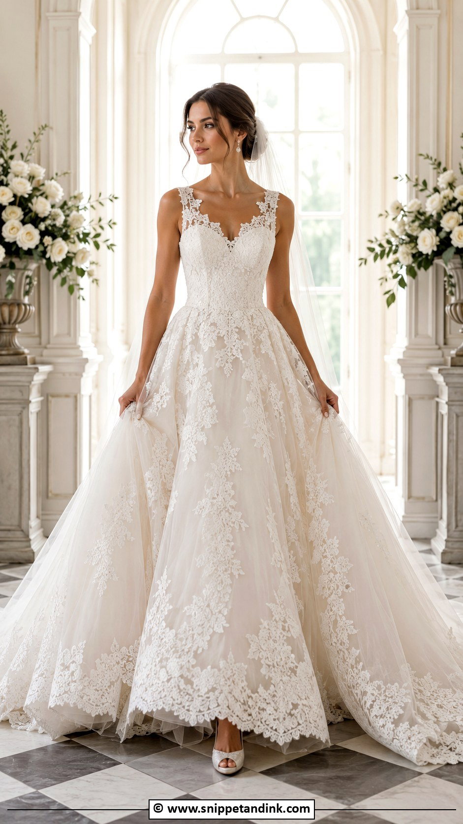 Big Lace Wedding Dress - Snippet and Ink - 30 Big Wedding Dresses
