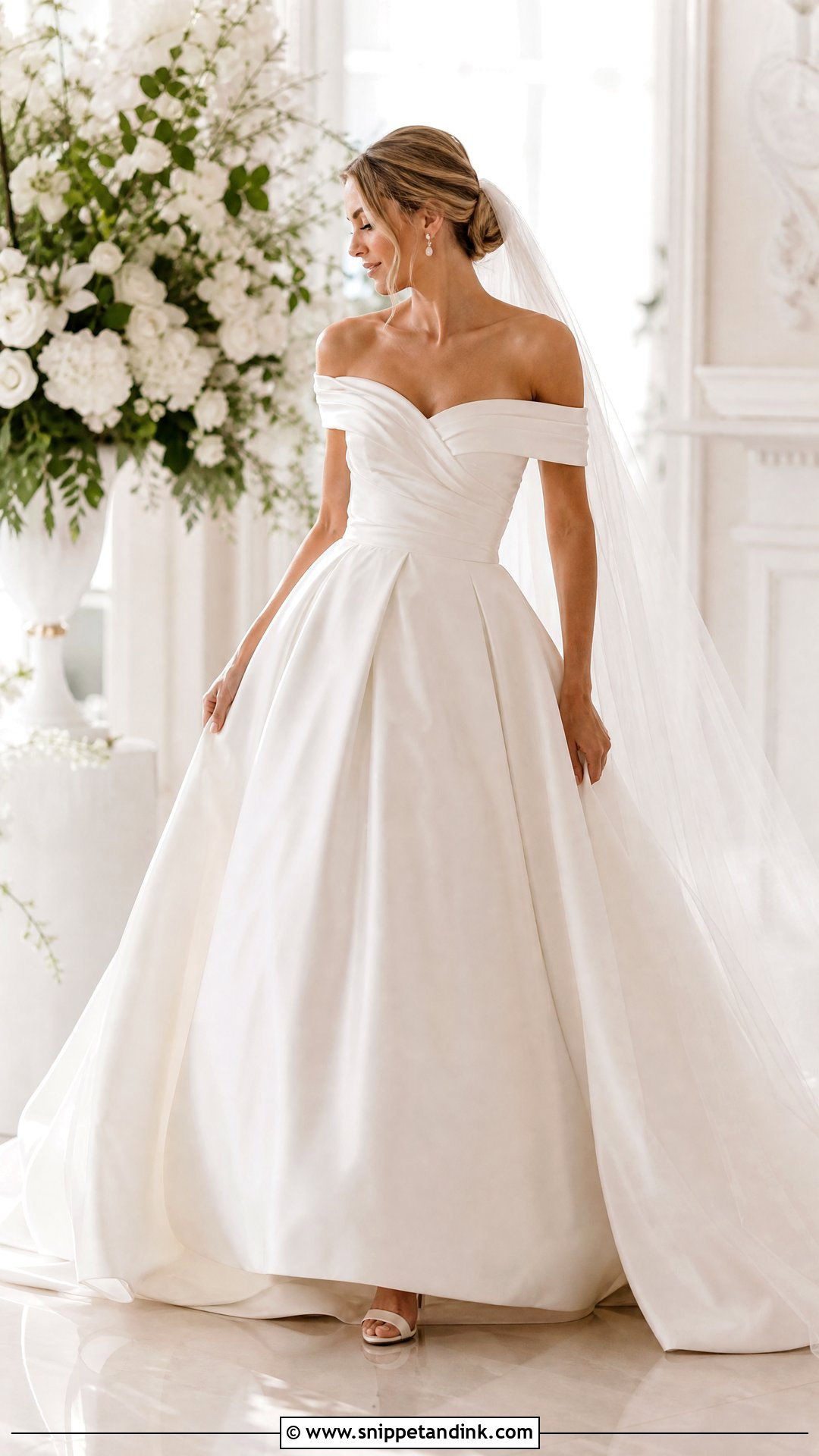 Big Off The Shoulder Wedding Dress - Snippet and Ink - 25 Big Wedding Dress Ideas