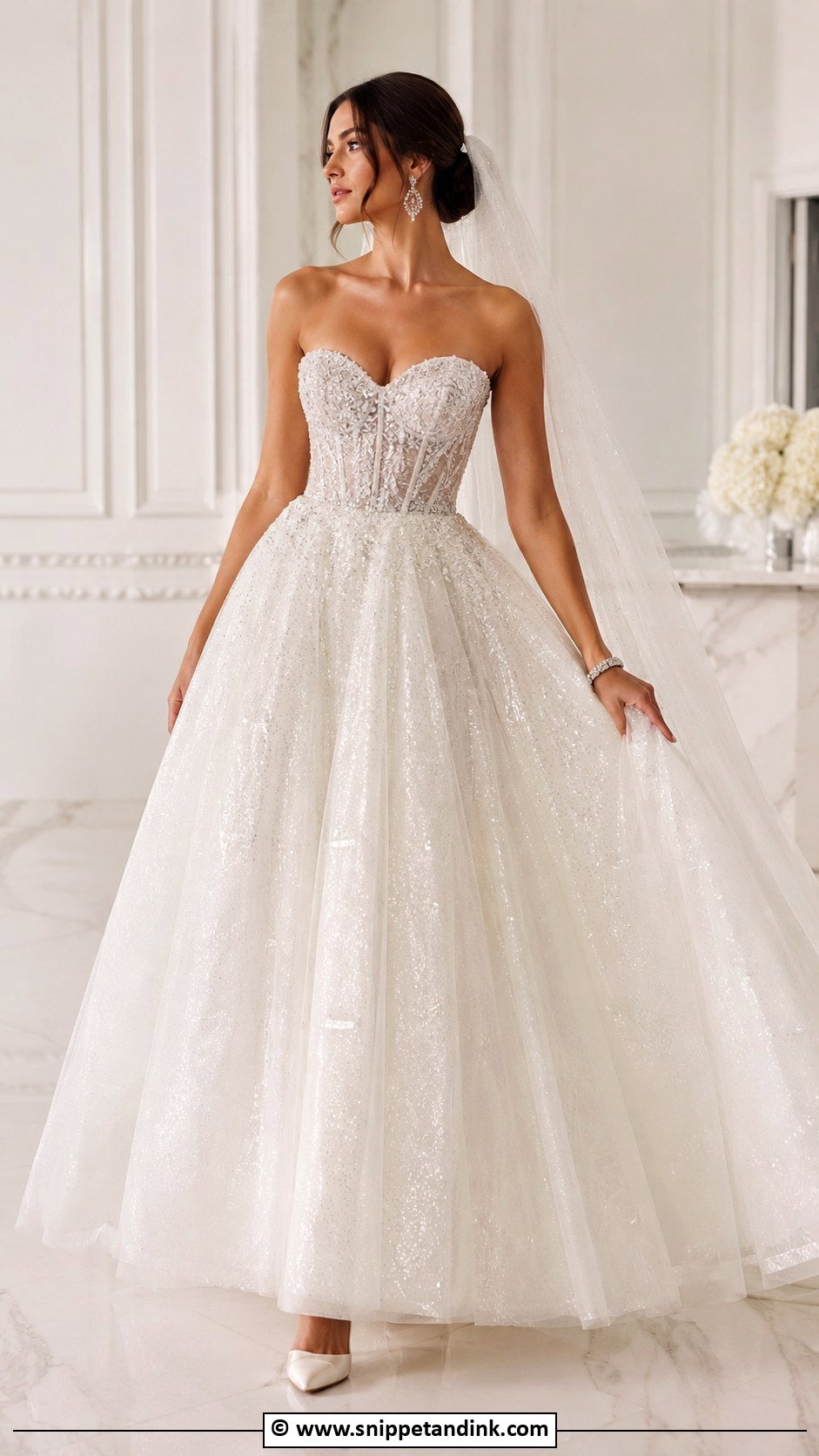 Big Sparkly Wedding Dress - Snippet and Ink - 30 Big Wedding Dresses