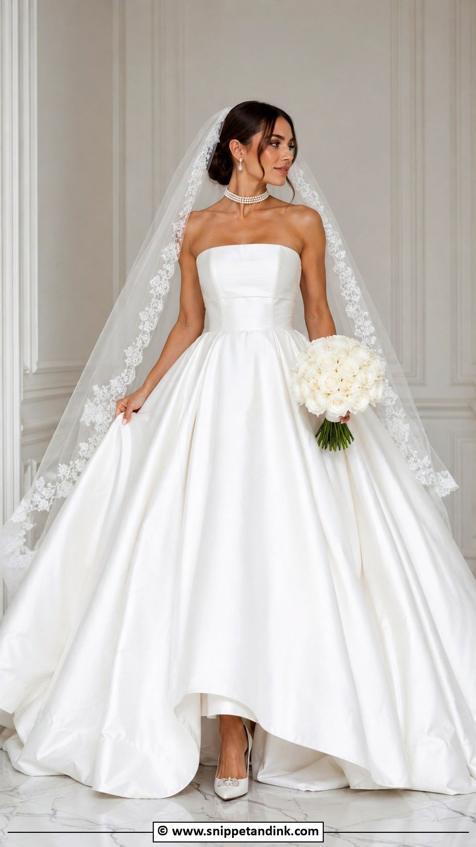 Big Strapless Wedding Dress - Snippet and Ink - 30 Big Wedding Dresses