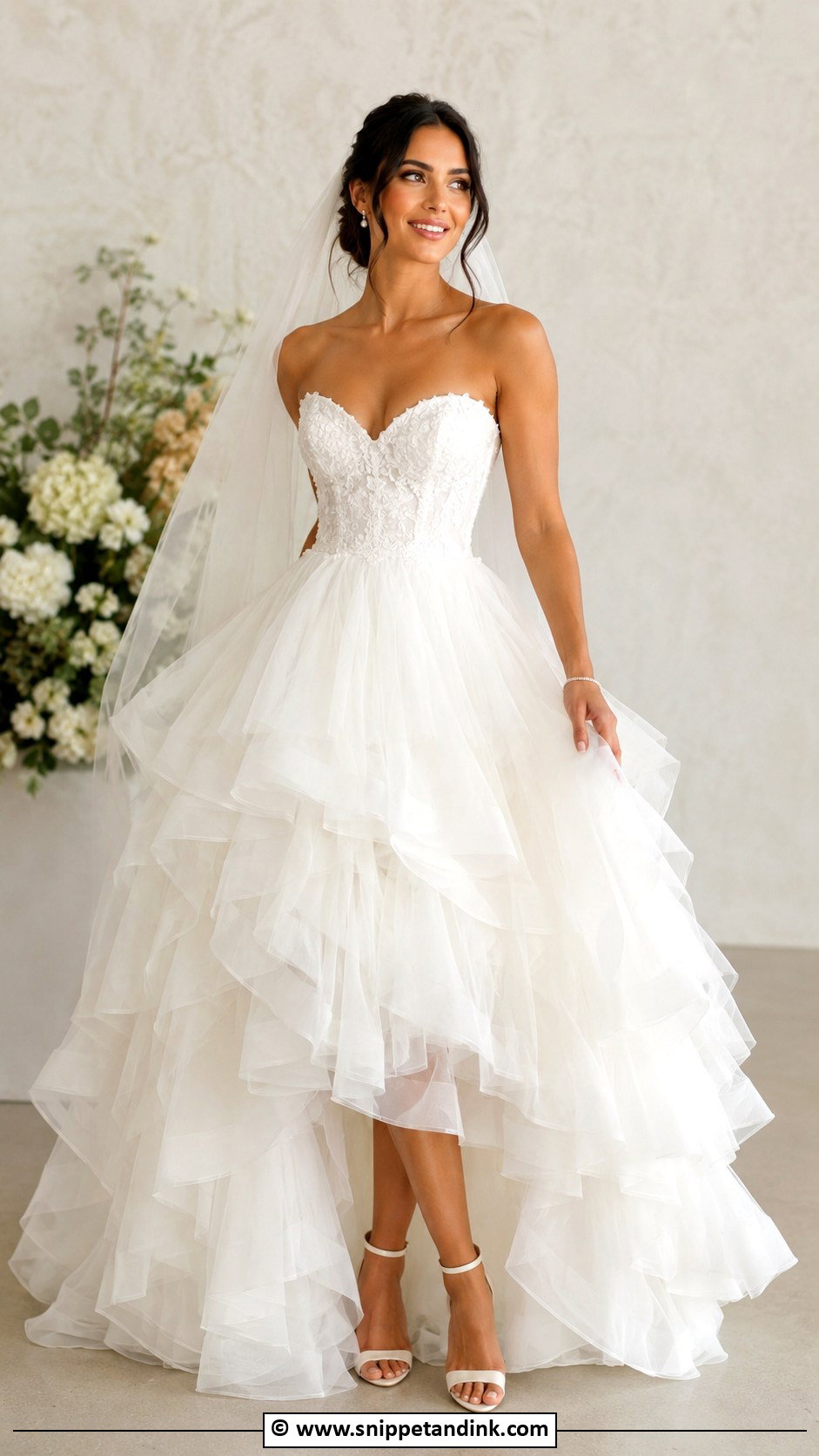 Big Tiered Wedding Dress - Snippet and Ink - 30 Big Wedding Dresses