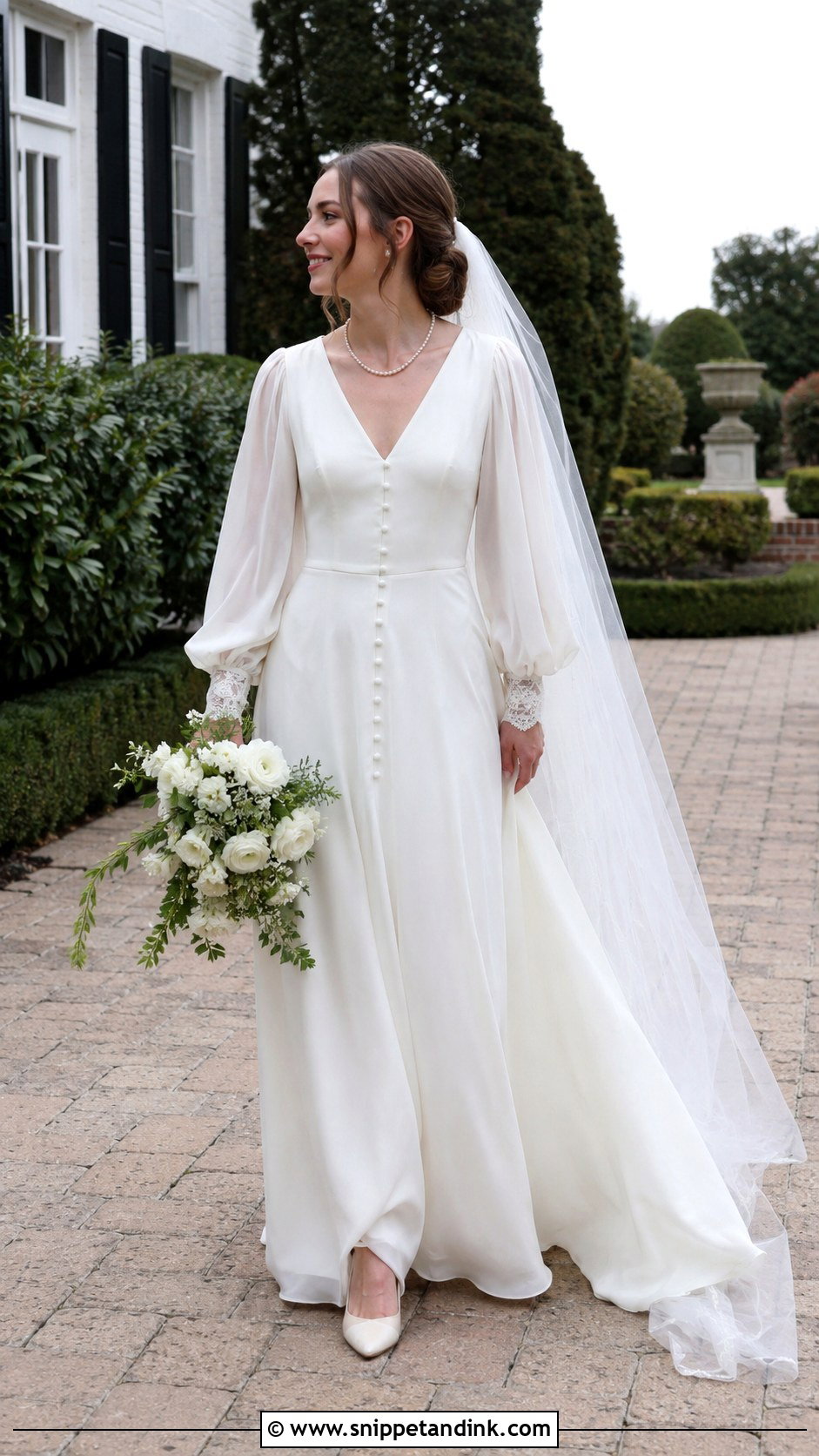 Bishop Sleeve 70s Wedding Dress - Snippet and Ink - 20 70s Wedding Dresses