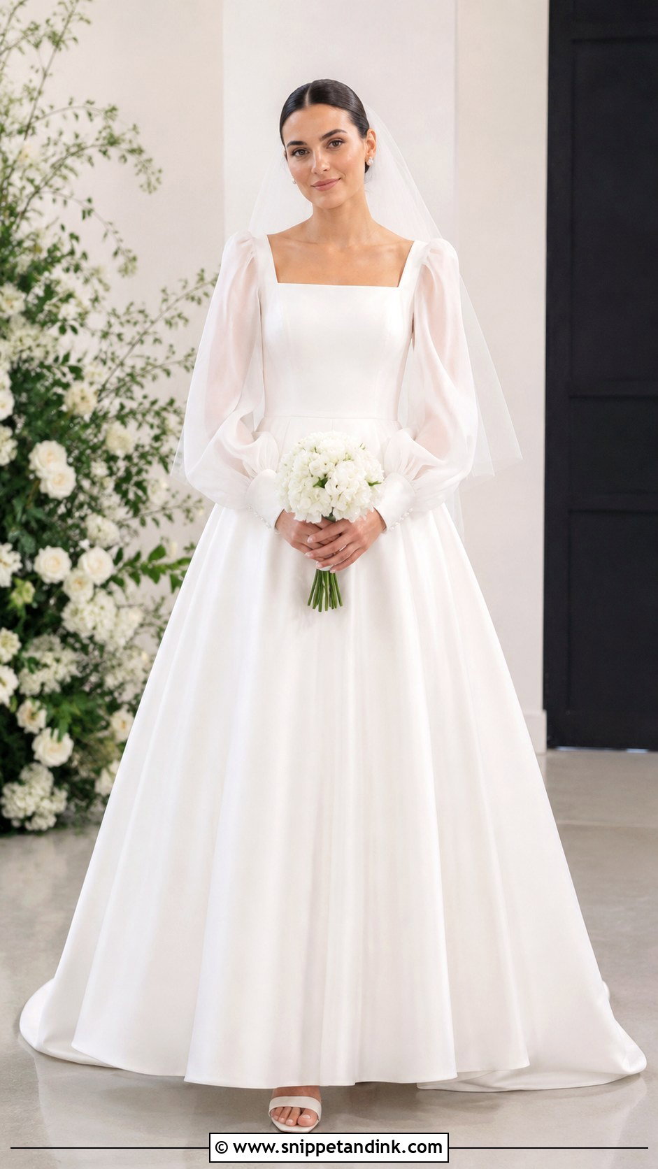 Bishop Sleeve Princess Wedding Dress - Snippet and Ink - 20 Long Sleeve Princess Wedding Dress Ideas
