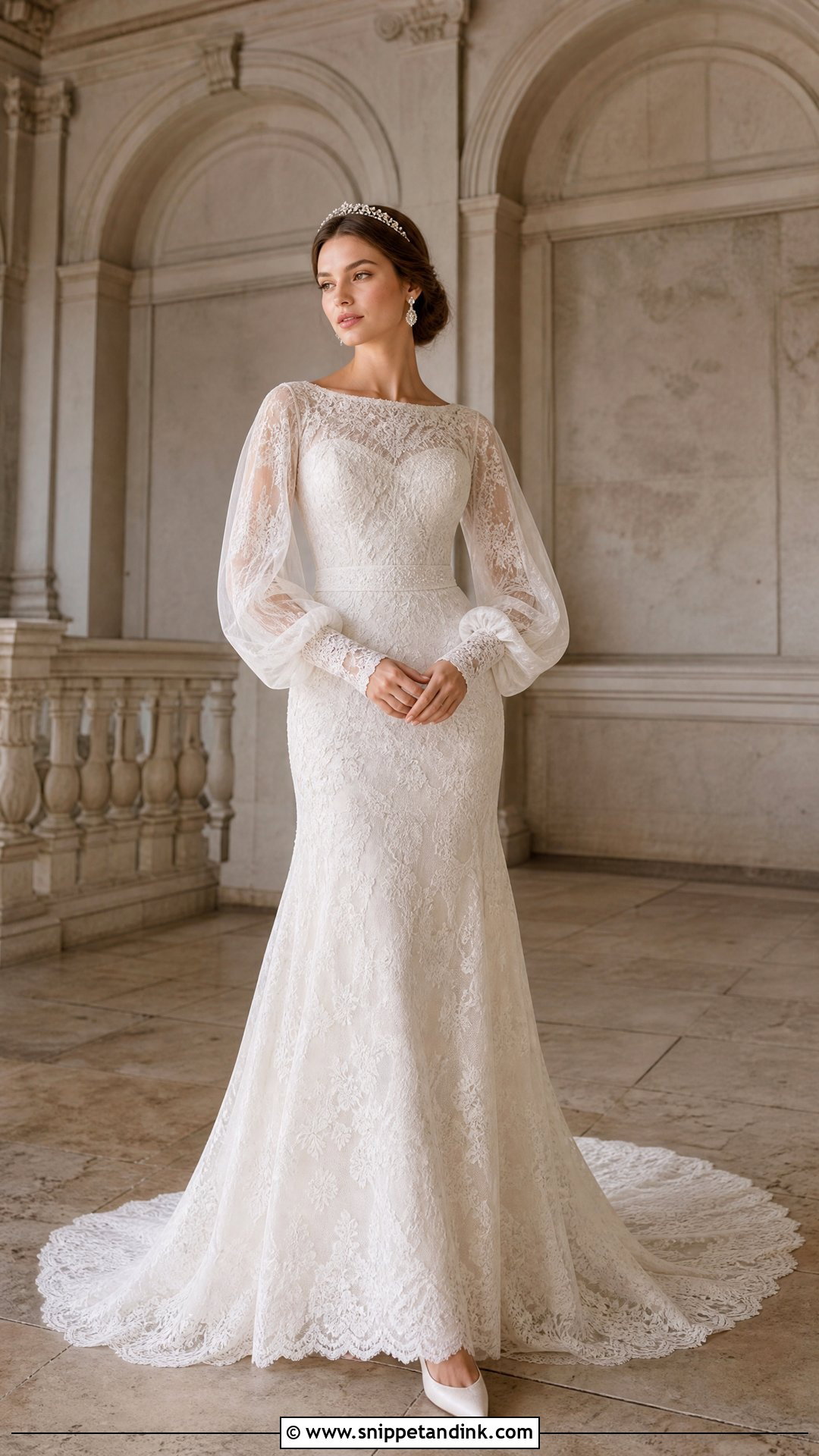 Bishop Sleeve Priscilla Wedding Dress - Snippet and Ink - 20 Priscilla Wedding Dress Ideas