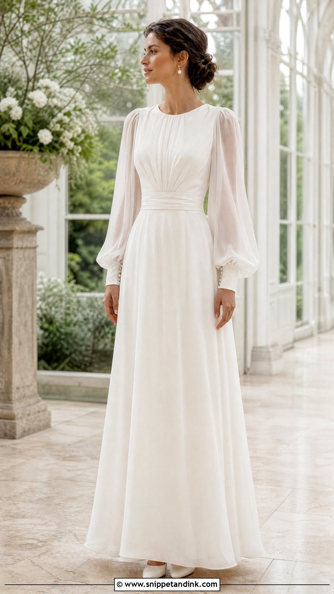 Bishop Sleeve Vintage Wedding Dress - Snippet and Ink - 20 Vintage Wedding Dress Sleeves