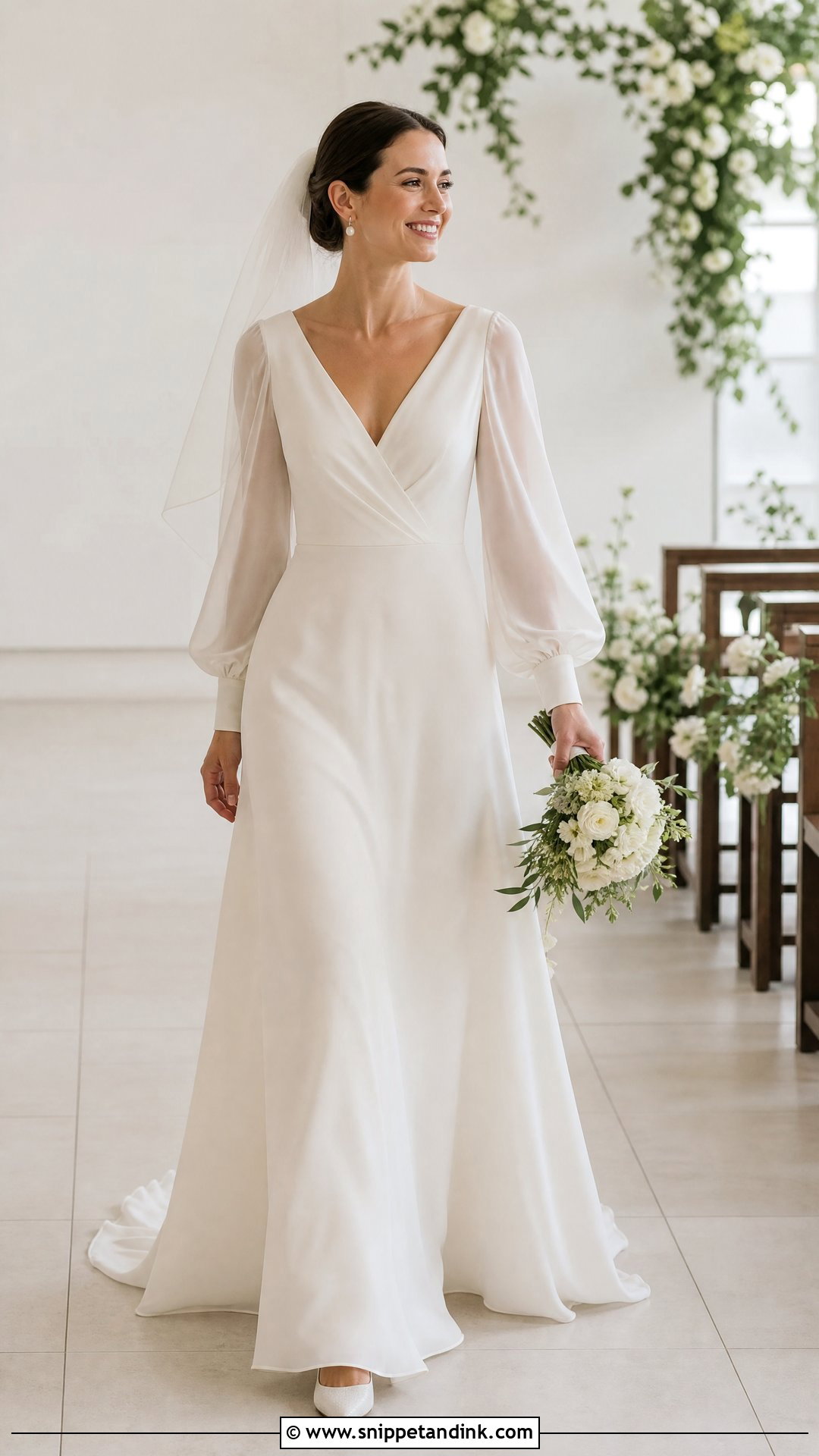 Bishop Sleeve Vintage Wedding Dress - Snippet and Ink - 25 Vintage Long Sleeve Wedding Dress Ideas