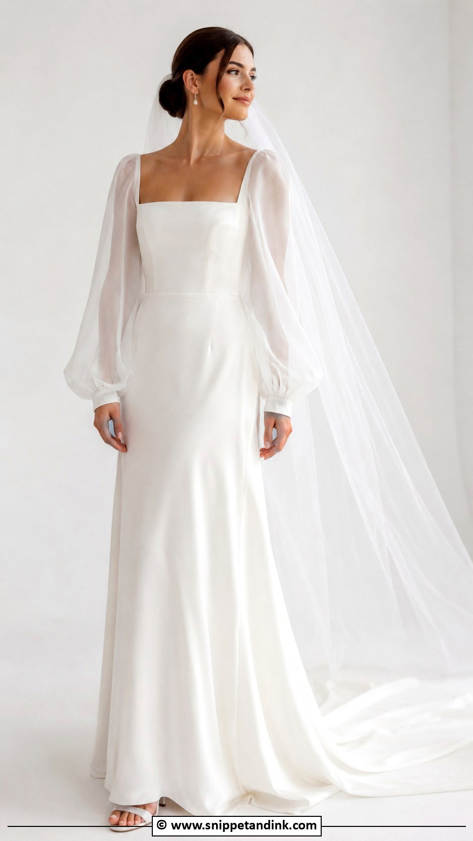 Bishop Sleeve Wedding Dress - Snippet and Ink - 35 Wedding Dress with Sleeves