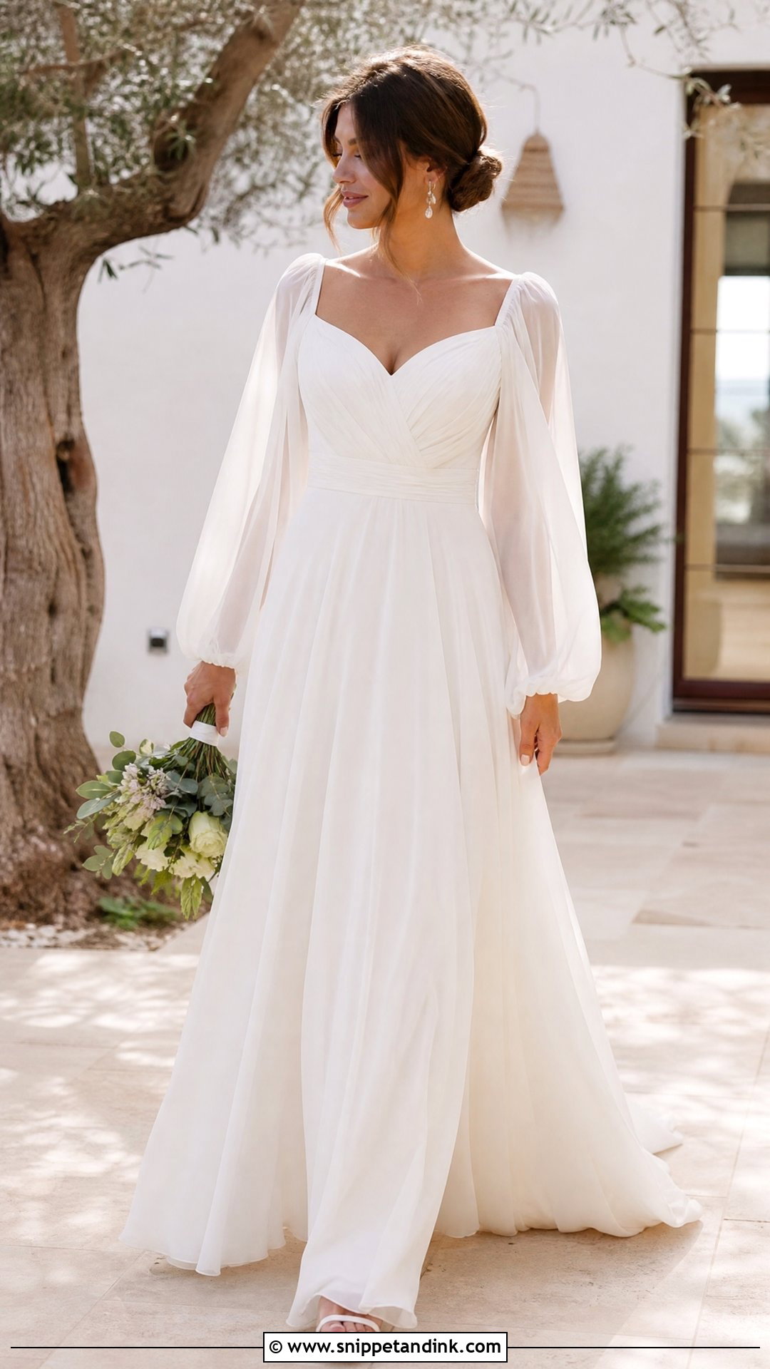 Bishop Sleeve Wedding Dress - Snippet and Ink - 25 Timeless Wedding Dresses with Sleeves