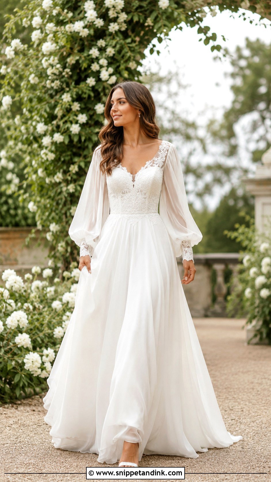 Bishop Sleeve Wedding Dress - Snippet and Ink - 25 Vintage 70s Wedding Dress Ideas