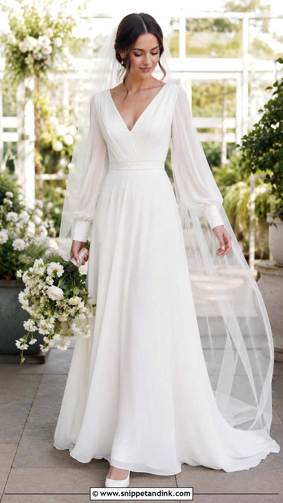 Bishop Sleeve Wedding Dress - Snippet and Ink - 20 Classy Simple Long Sleeve Wedding Dress Ideas