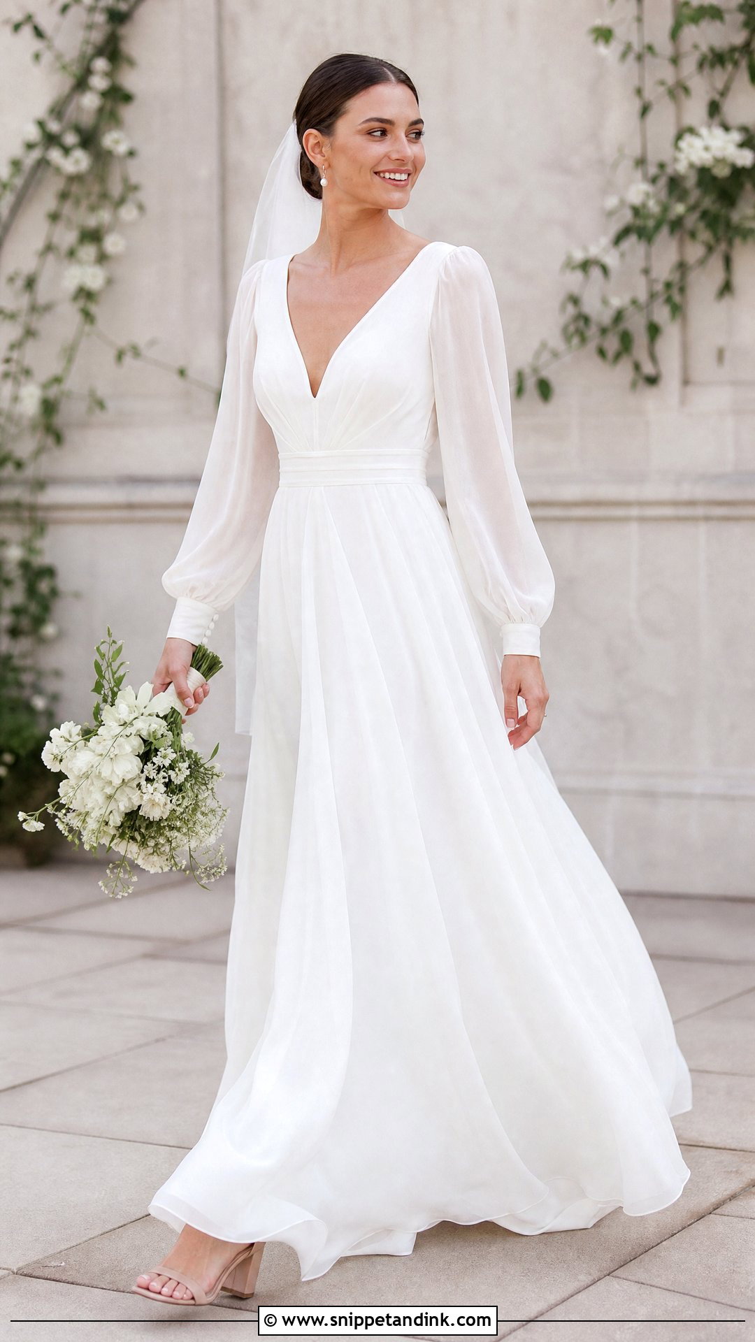 Bishop Sleeve Wedding Dress - Snippet and Ink - 20 Timeless Wedding Dress Long Sleeve Ideas
