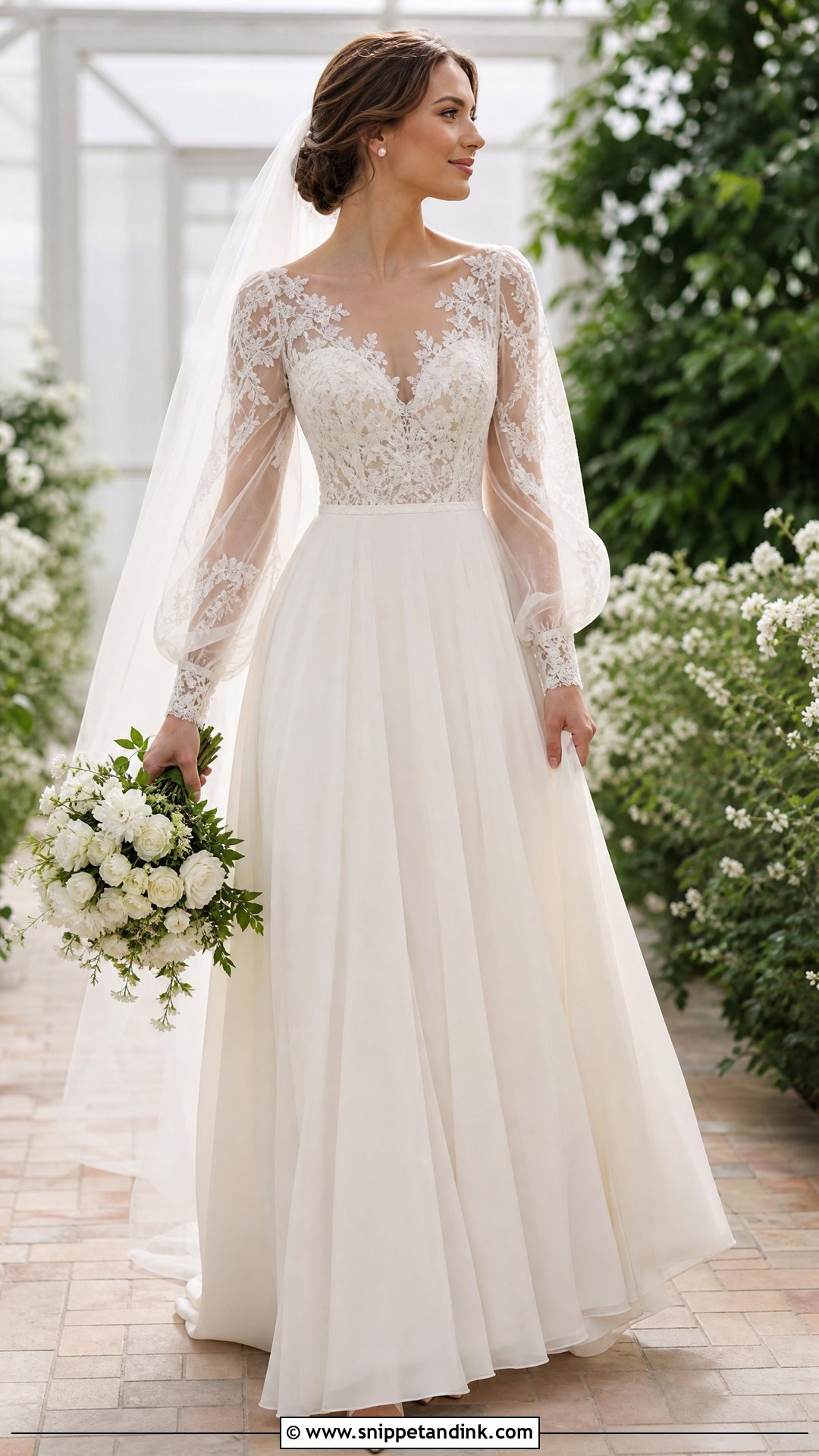 Bishop Sleeve Wedding Dress - Snippet and Ink - 20 Vintage Bohemian Wedding Dresses