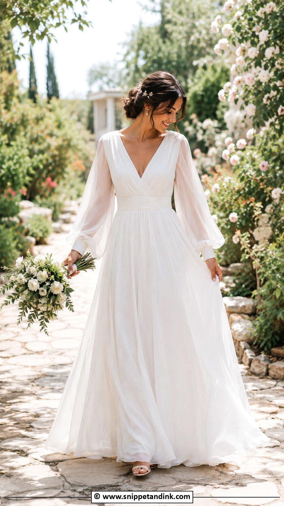 Bishop Sleeve Wedding Dress - Snippet and Ink - 35 Wedding Dresses with Sleeves