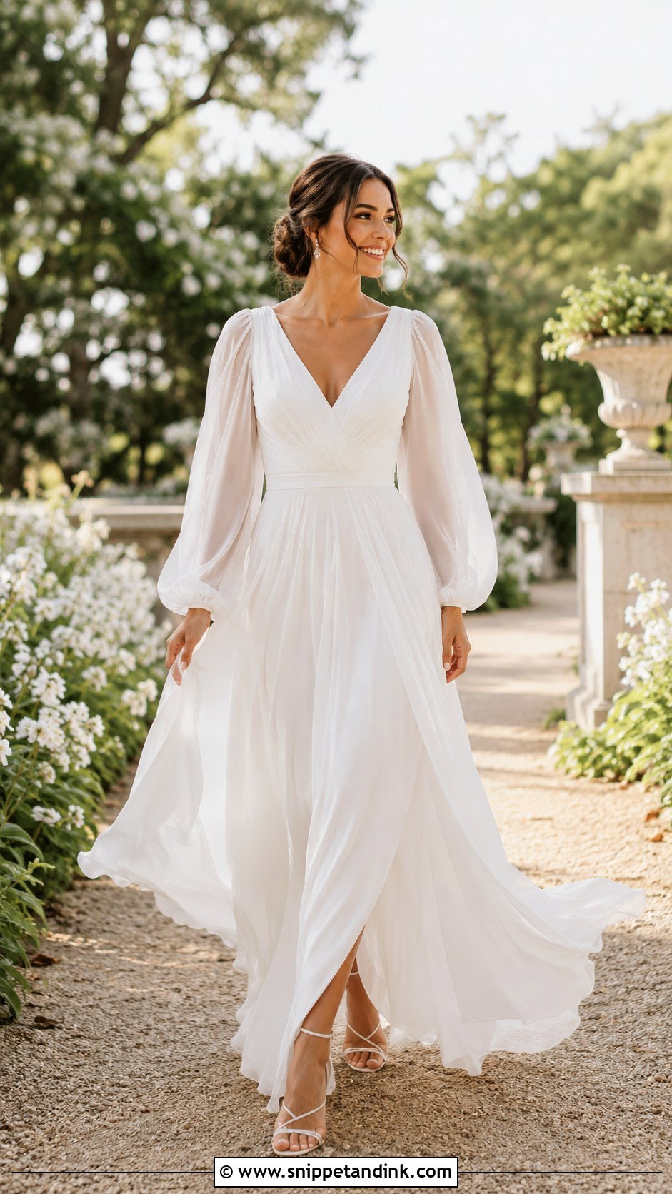 Bishop Sleeve Wedding Dress - Snippet and Ink - 25 Sleeved Wedding Dress Ideas