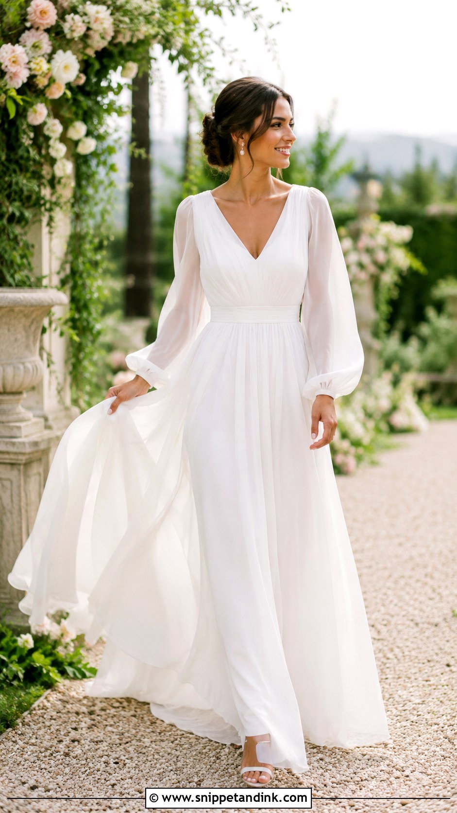 Bishop Sleeve Wedding Dress - Snippet and Ink - 25 Flowy Romantic Wedding Dress Ideas